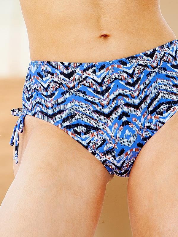 Deidad krūtinę mažinantis bikini maudymosi kostiumėlis "Lorena Blue - Black - Brown"