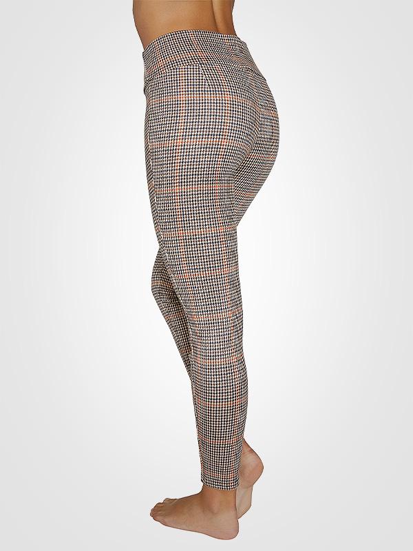 Ysabel Mora užpakaliuką pakeliančios kelnės-leginsai "Ditta Push-Up Brown Tweed Print"