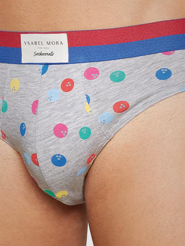 Ysabel Mora 2 комплект мужских хлопковых трусов "Bowling Green - Grey - Multicolor"