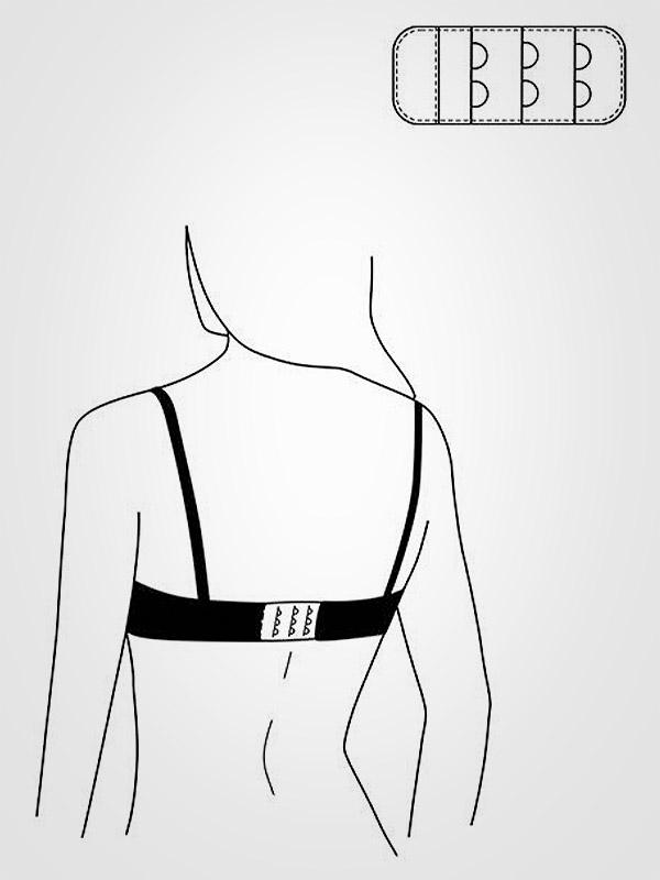 Gorteks Bra Fastening Extension Hook 2 White