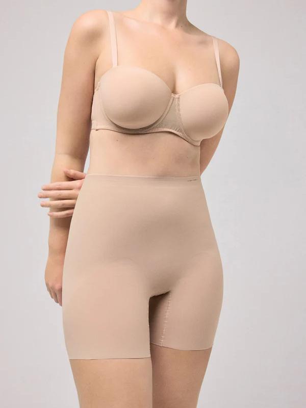 Ysabel Mora Laser-cut Shaping Shorts Daria Nude