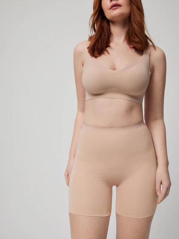 Ysabel Mora Cotton Shaping Shorts Trudy Nude