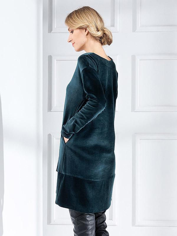 Lega medvilninė tunika "Nancy Dark Green Velour"