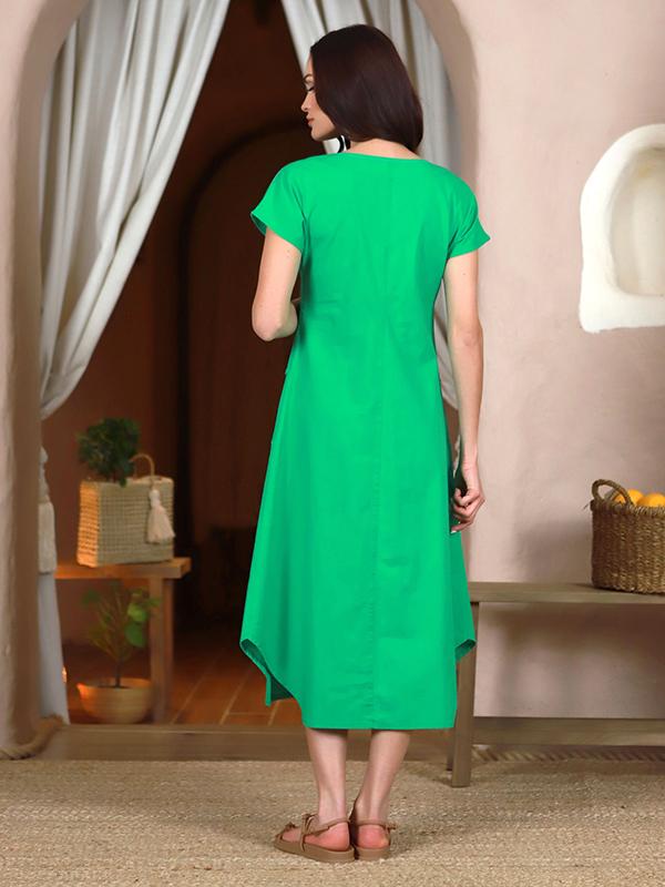 Lega Stretch Linen Midi Dress Noella Sea Foam