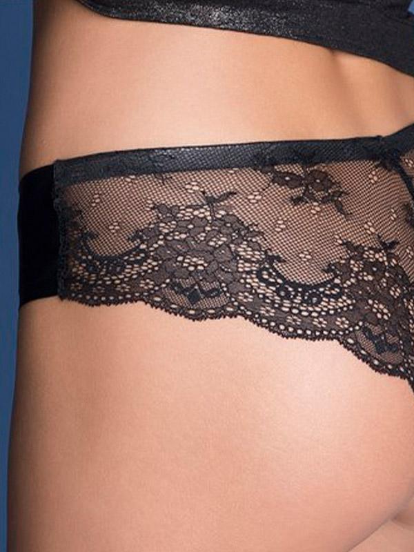 Julimex Laser-cut Tanga Panty Ainy Black