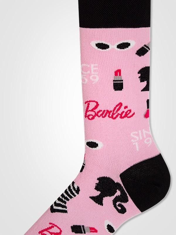 Many Mornings unisex medvilninės kojinės "Barbie Pink - Black - White"