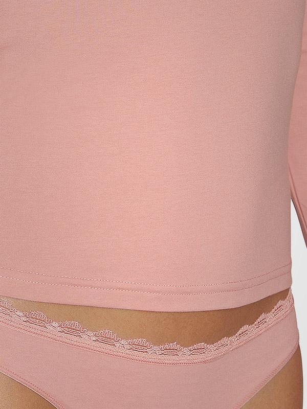 Ysabel Mors Cotton Long Sleeve T-shirt Melrot Pink