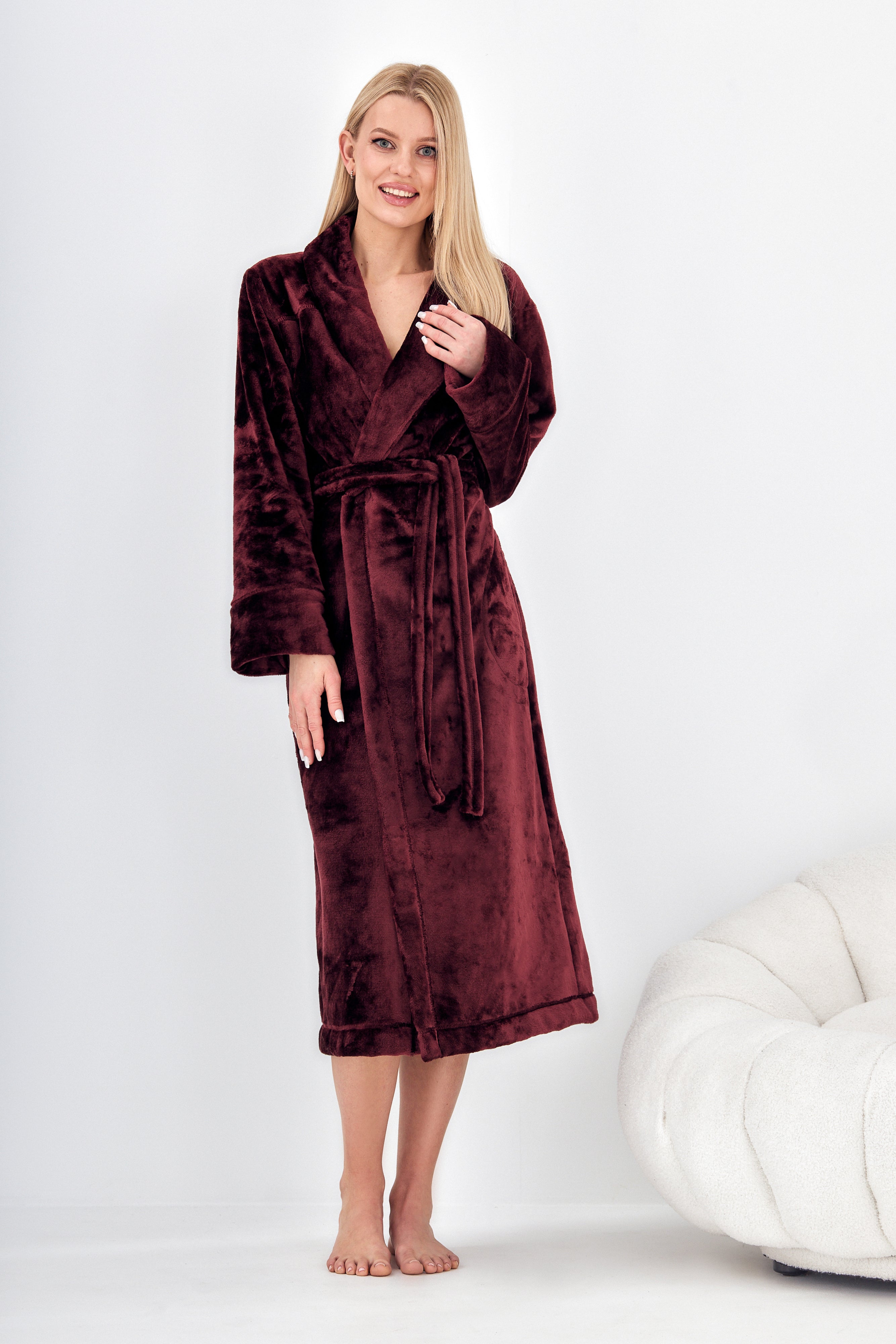 L&L ilgas chalatas "Sky Bordeaux"