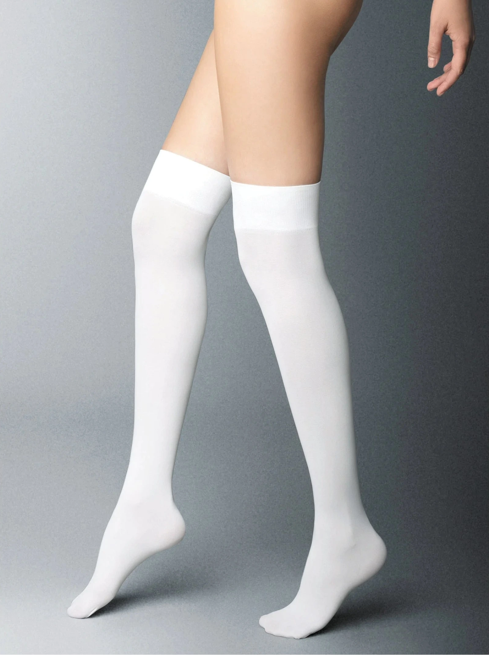 Veneziana Over-The-Knee Socks Dora 40 Den White