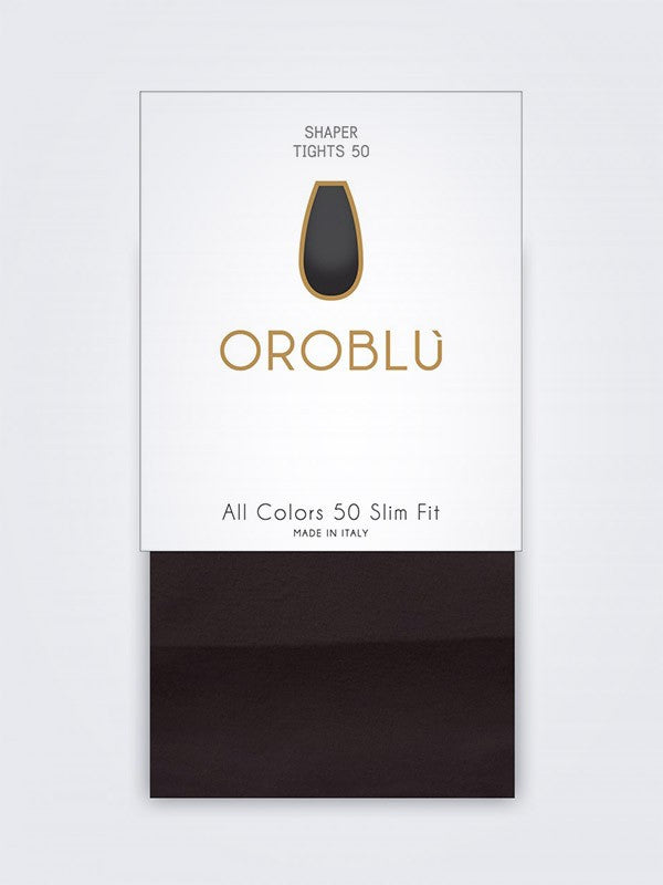 Oroblu nepermatomos formuojančios pėdkelnės "All Colors Slim Fit 50 Den Blue"
