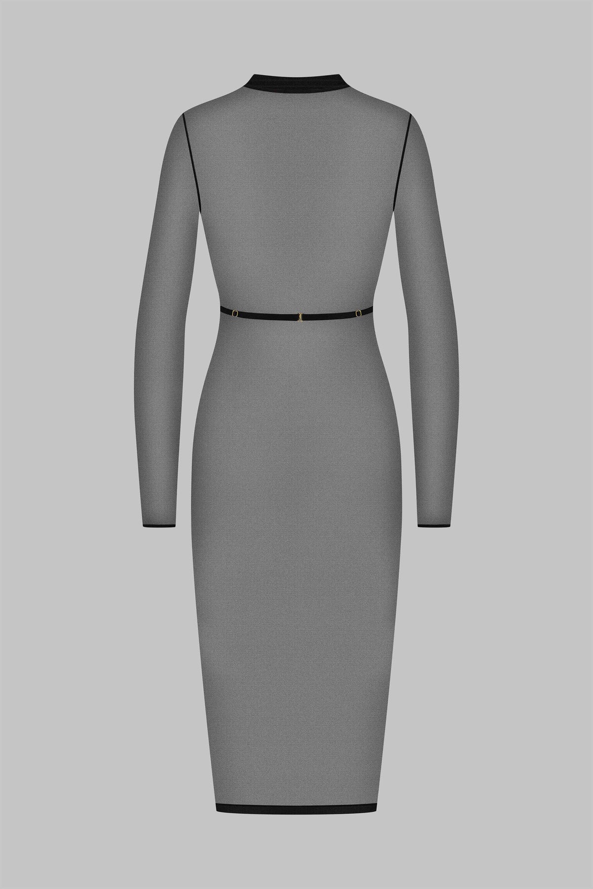 Maison Close perregima midi suknelė su kūno diržais "Corps à Corps 2 Black"
