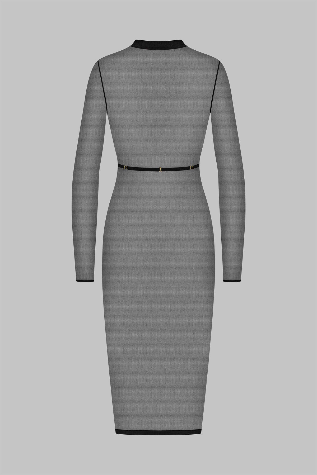 Maison Close perregima midi suknelė su kūno diržais "Corps à Corps 2 Black"