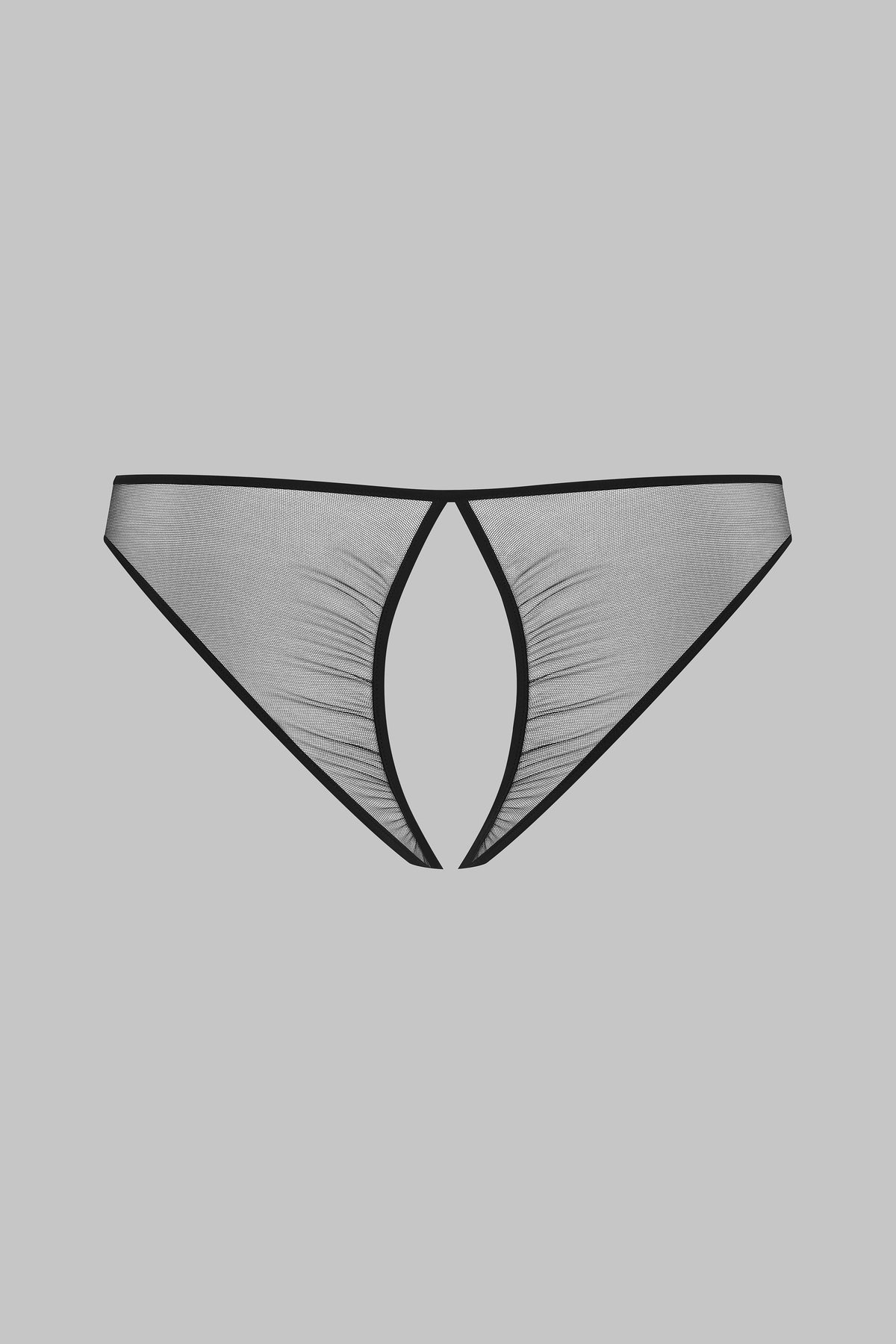 Maison Close открытые трусики "Nuit Fauve Black"