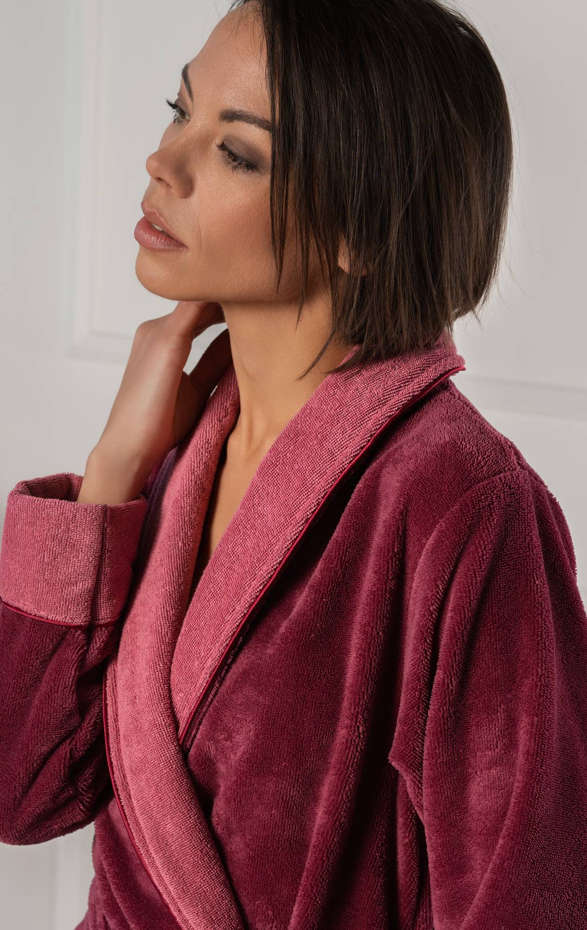 velour cotton robe