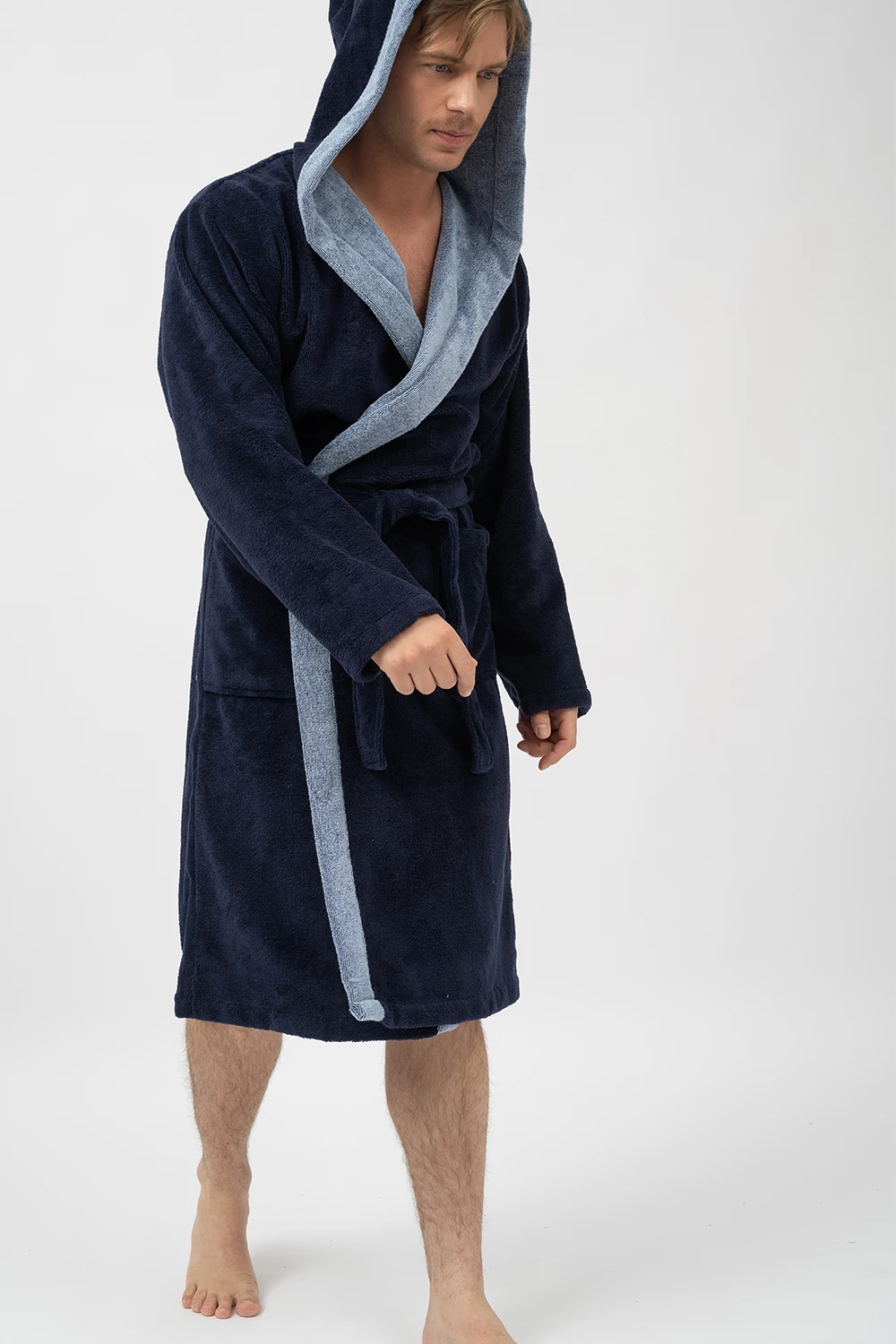 bambuko pluošto vyriškas chalatas