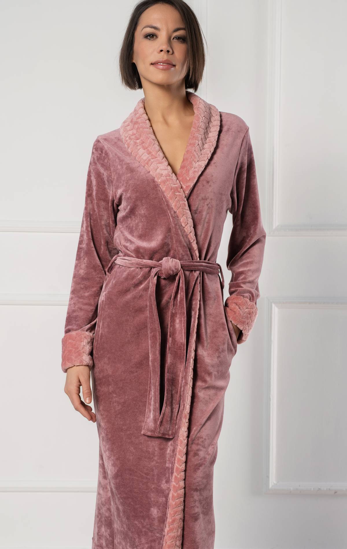 long velour robe