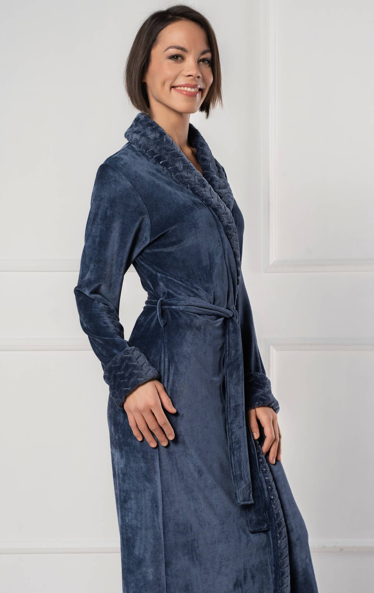 velour robe for women
