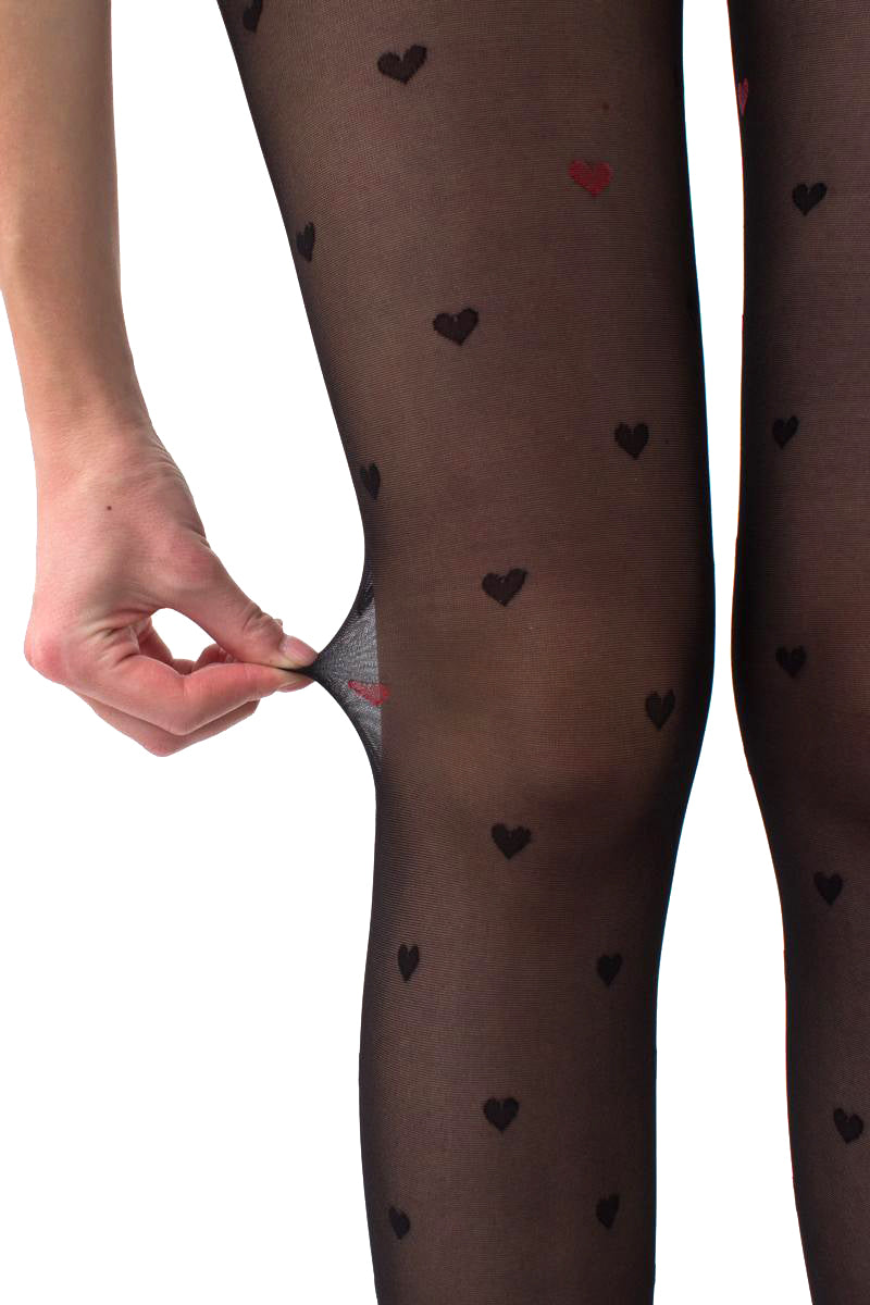 Giulia колготки с разрезом между ног "Intimo Fashion N.1 20 Den Black - Red"