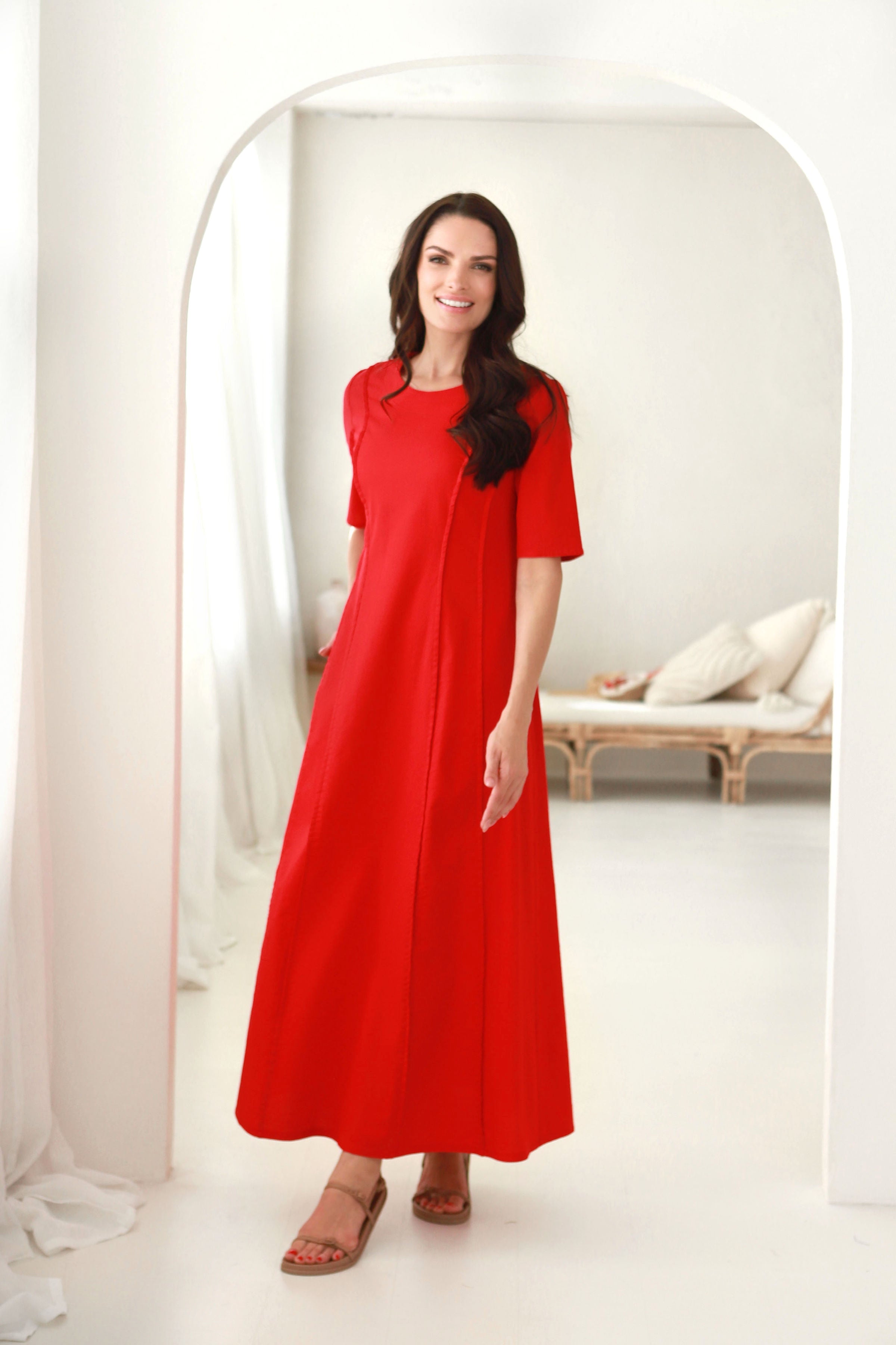 lininė suknelė kasdienai