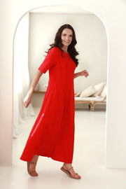 lininė maxi suknelė