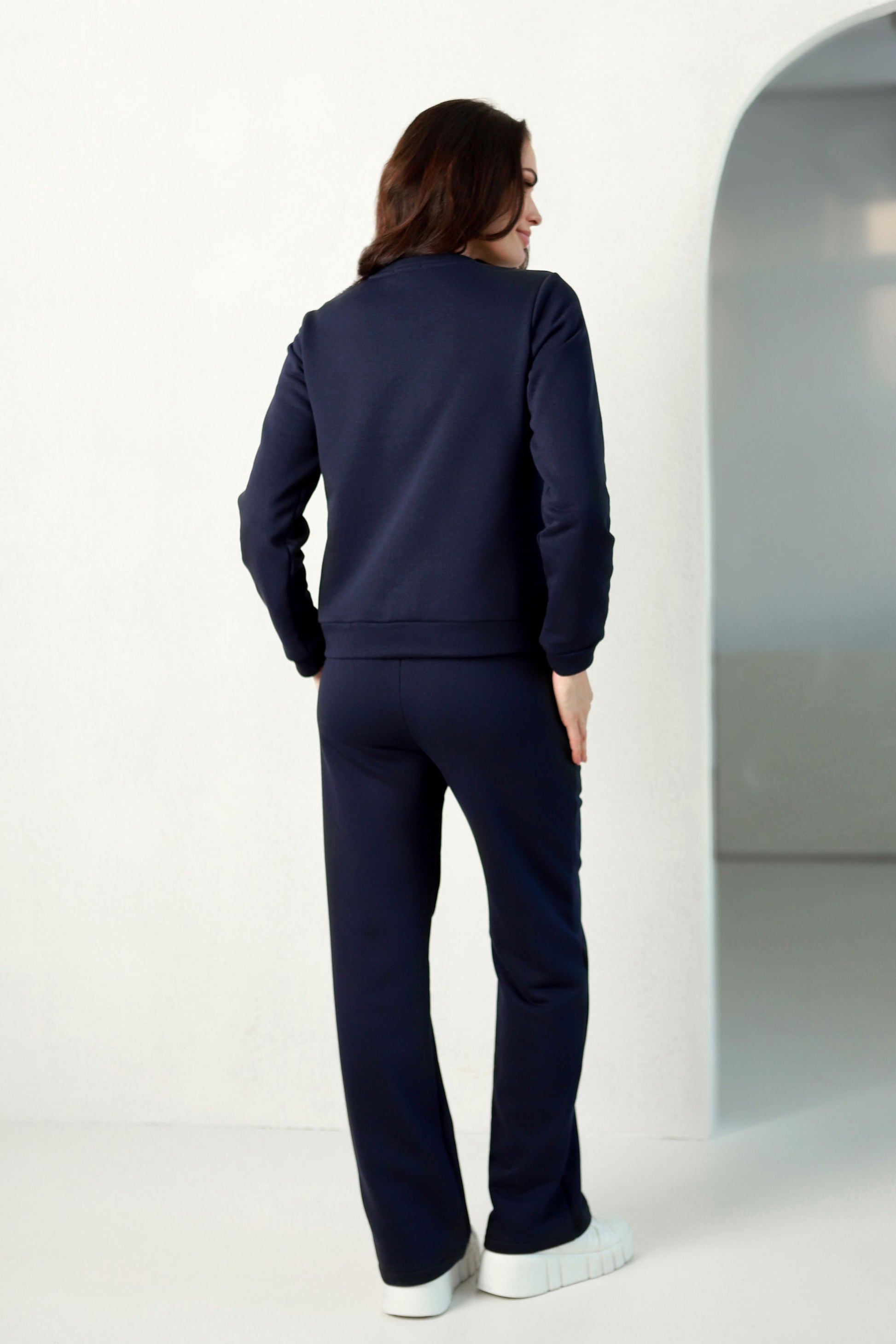 moteriškas medvilninis džemperis