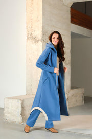 Lega Long Cardigan with Fluff on the Inside Aurelia Sky Blue