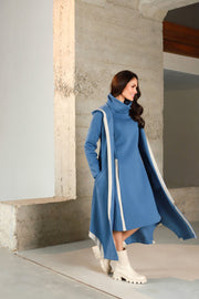 Lega Cotton Dress With Fluff Inside Isolde Sky Blue