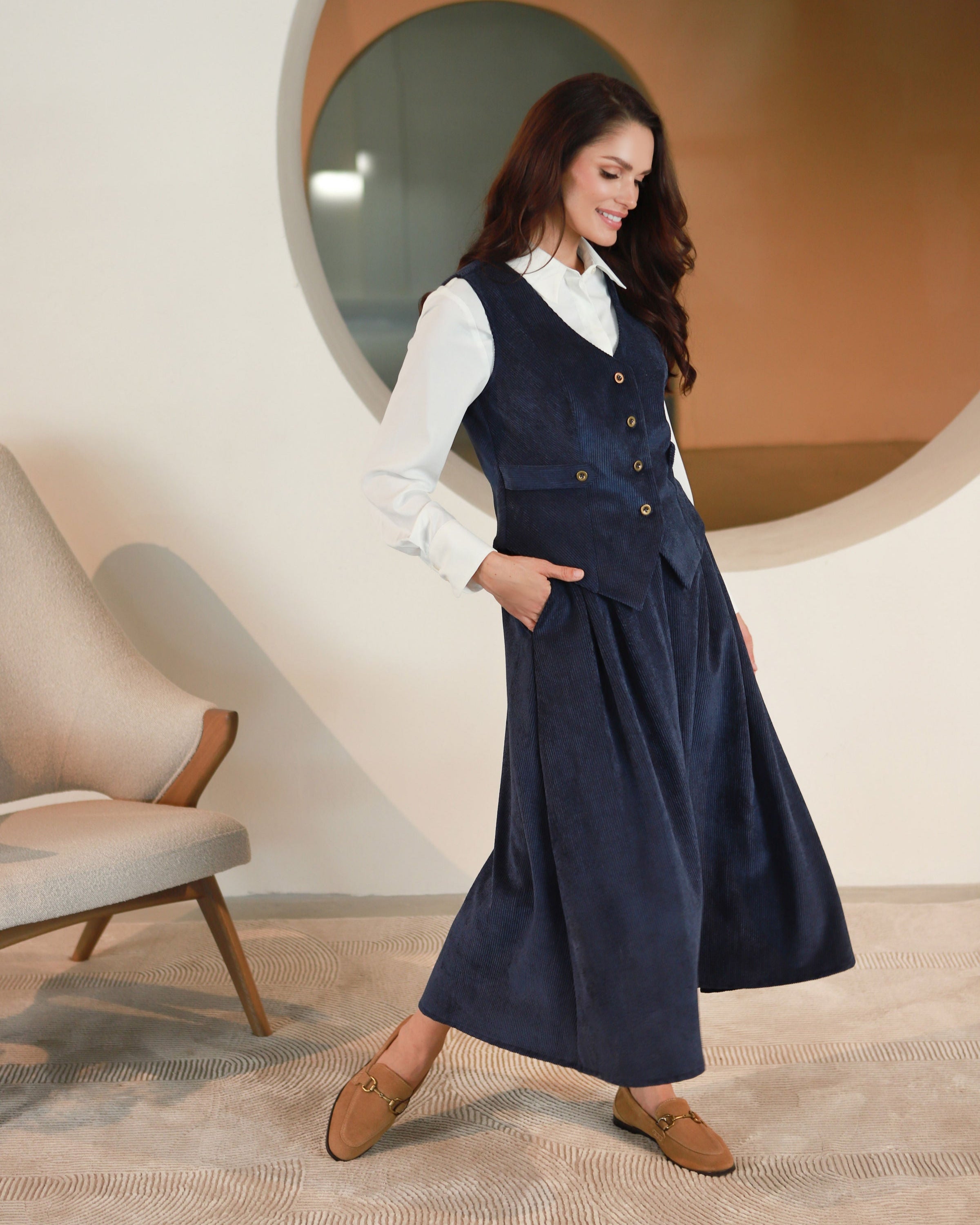 Lega бархатный жилет "Siena Navy Velvet"