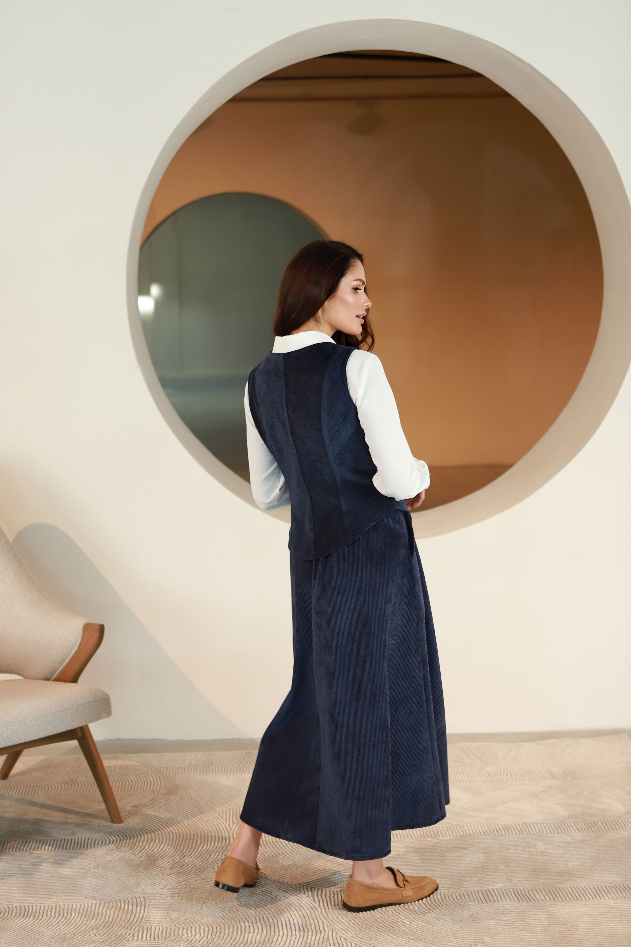 Lega бархатный жилет "Siena Navy Velvet"