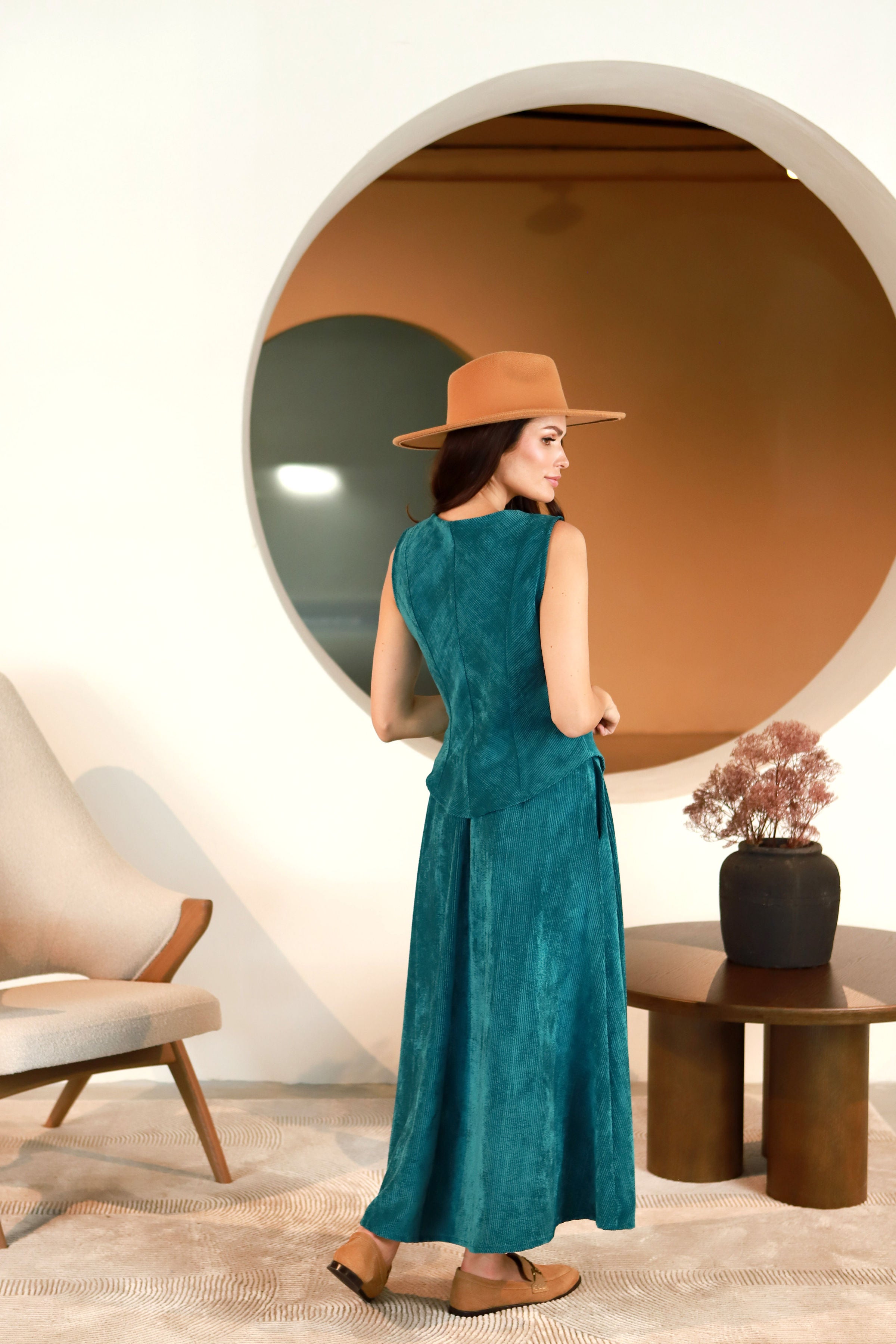 Lega бархатный жилет "Siena Turquoise Velvet"