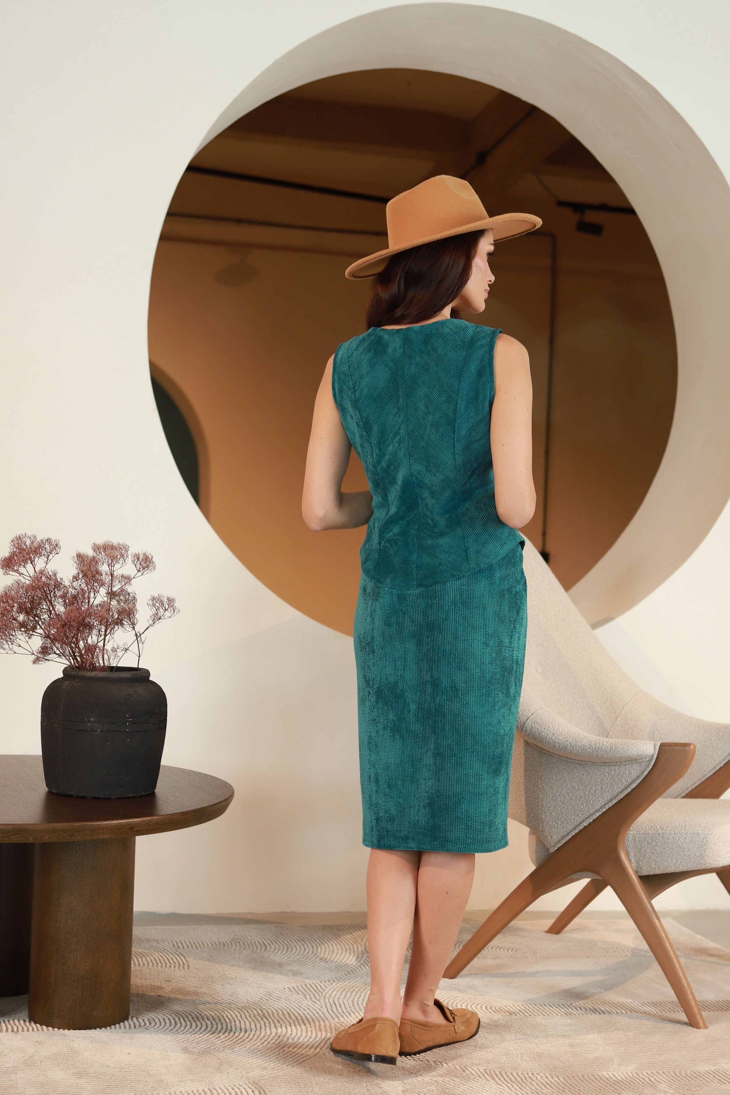 Lega бархатный жилет "Siena Turquoise Velvet"