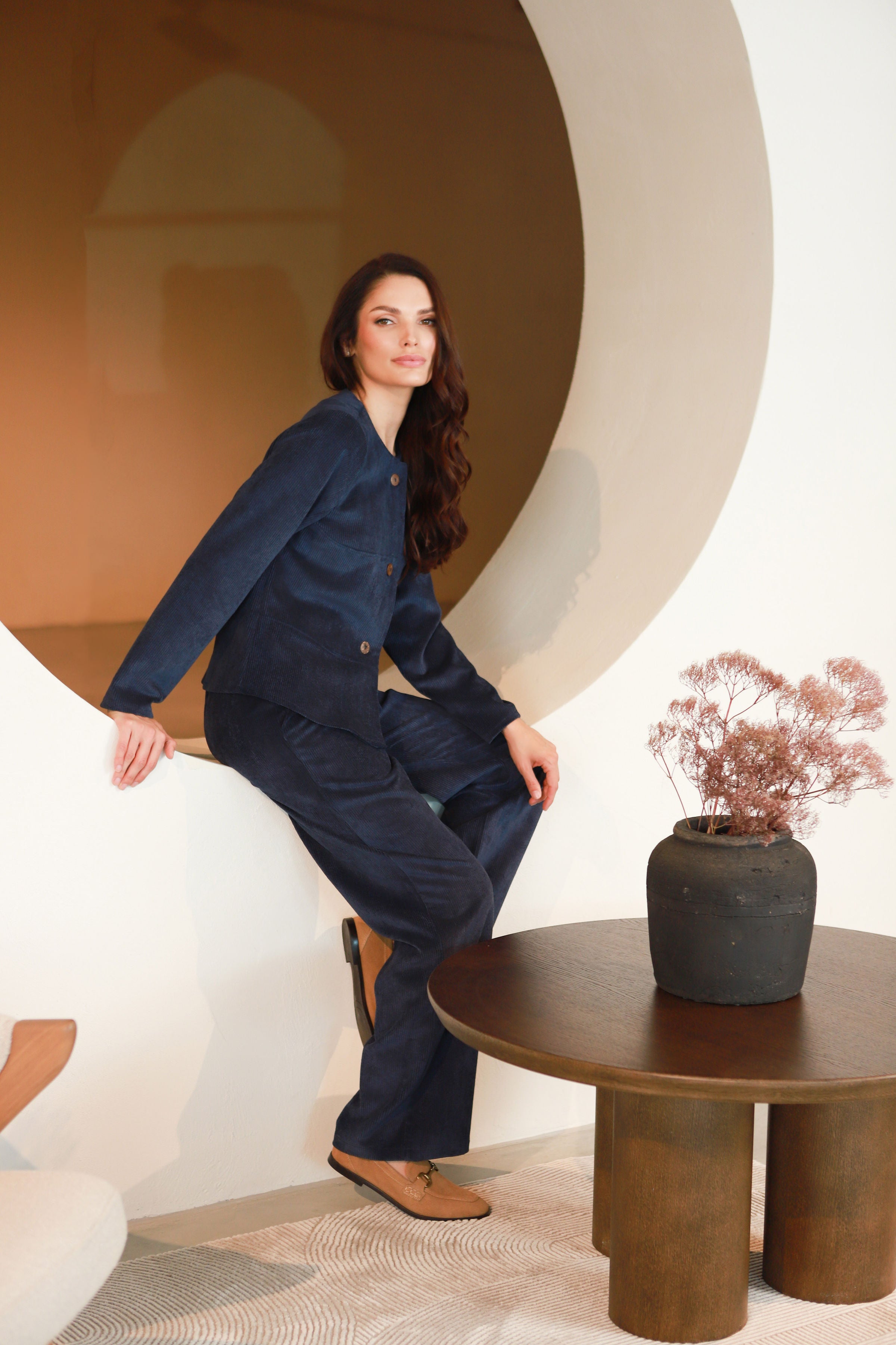 Lega Velvet Jacket Jasira Navy