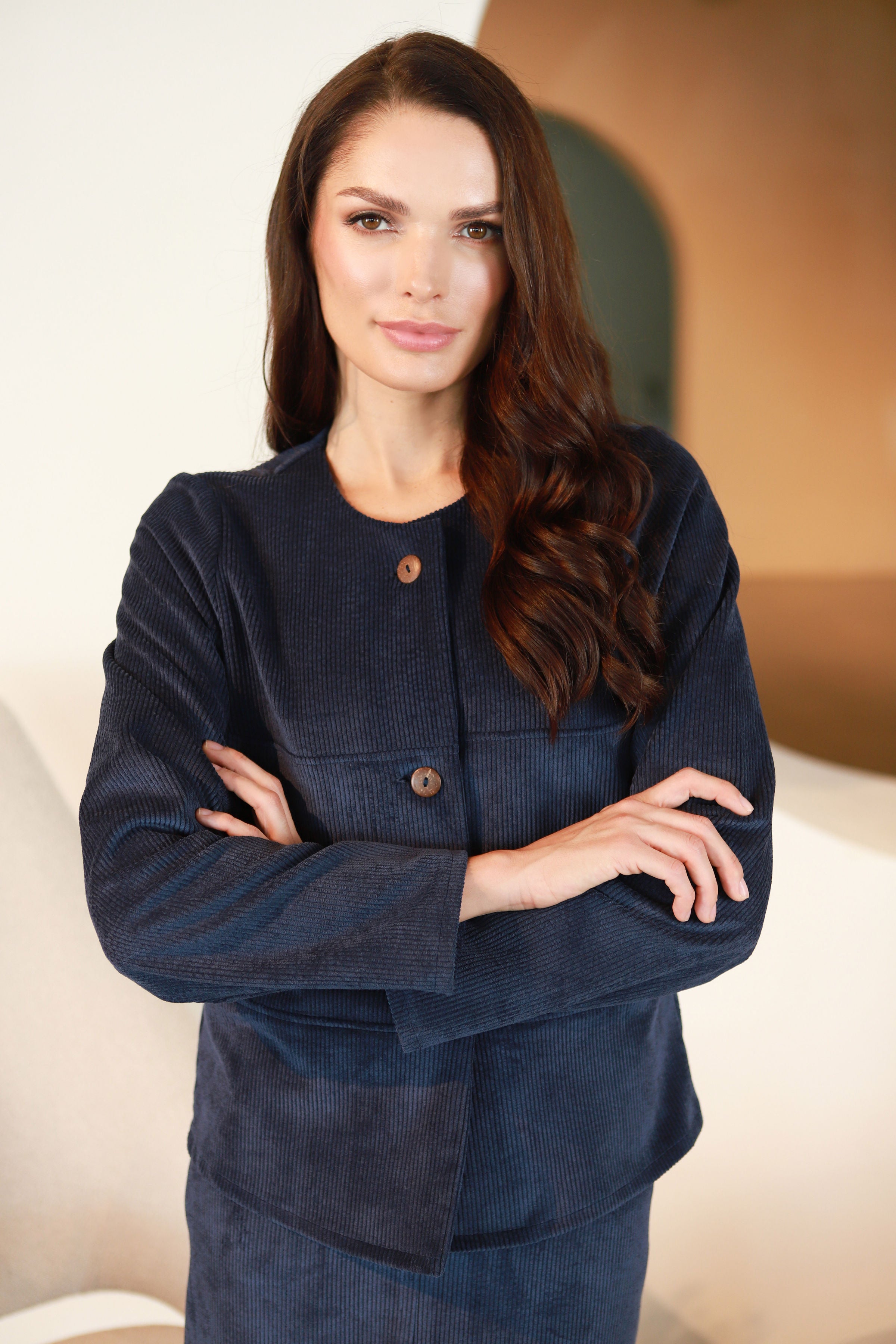 Lega Velvet Jacket Jasira Navy