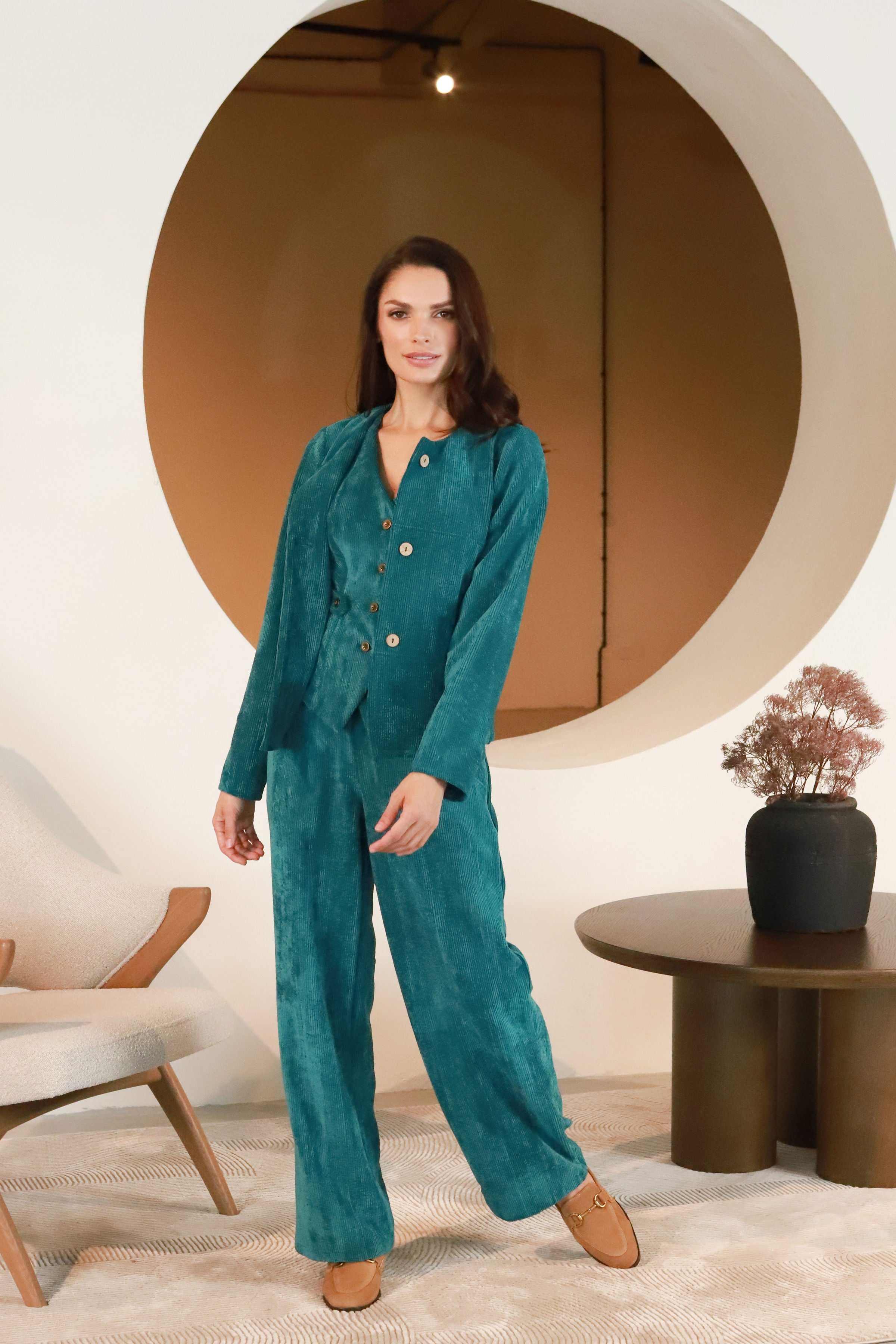 Lega бархатный пиджак "Jasira Turquoise Velvet"