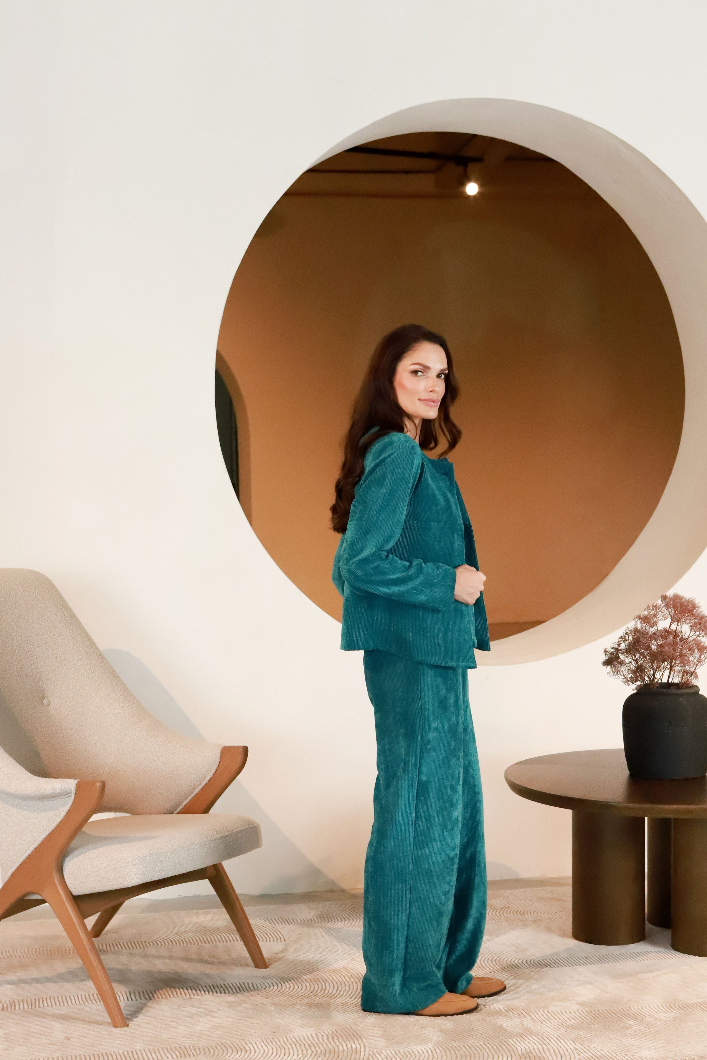 Lega бархатный пиджак "Jasira Turquoise Velvet"