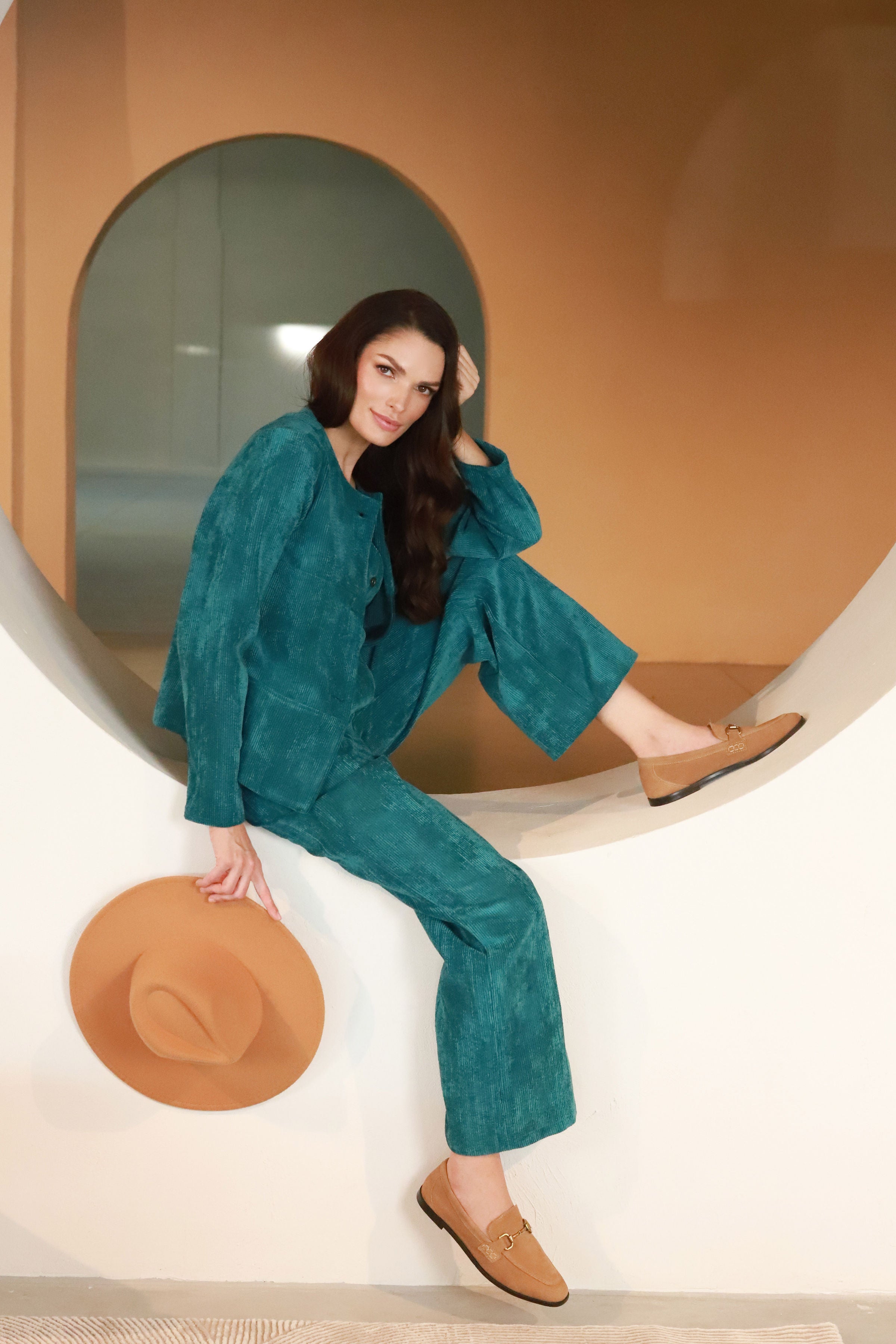 Lega бархатный жилет "Siena Turquoise Velvet"