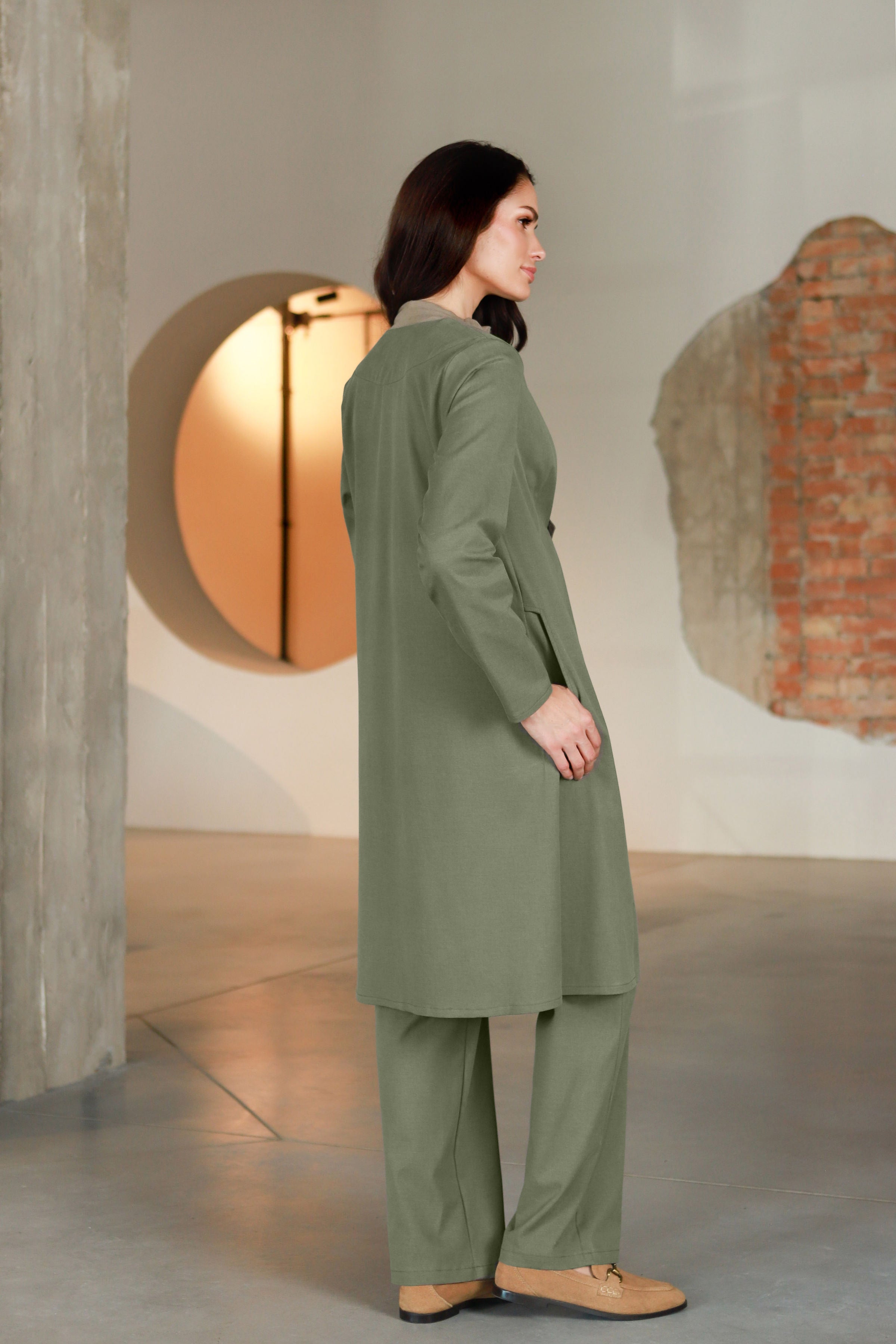 Lega длинный пиджак "Emily Olive Grey"
