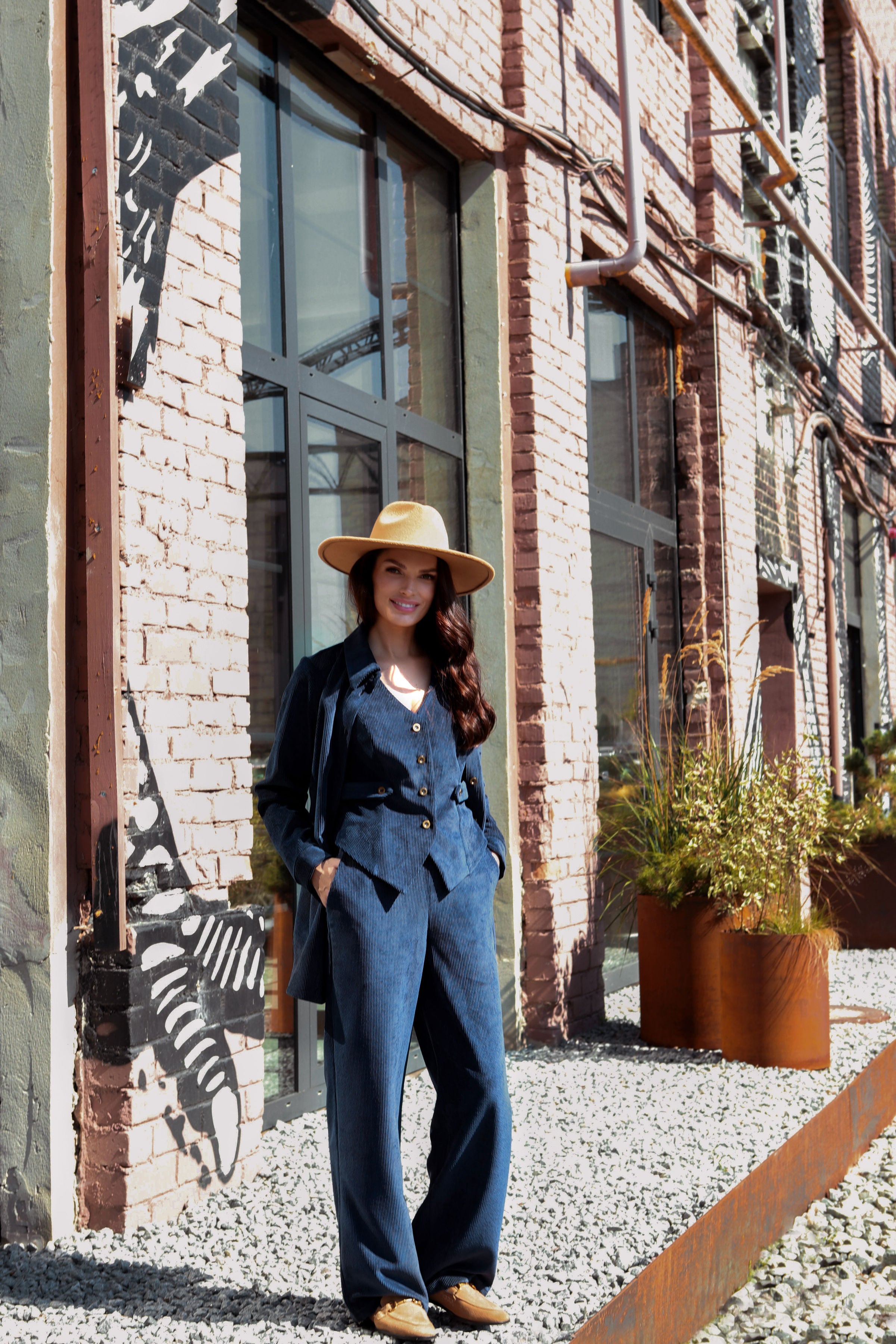 Lega Velvet Vest Siena Navy Velvet