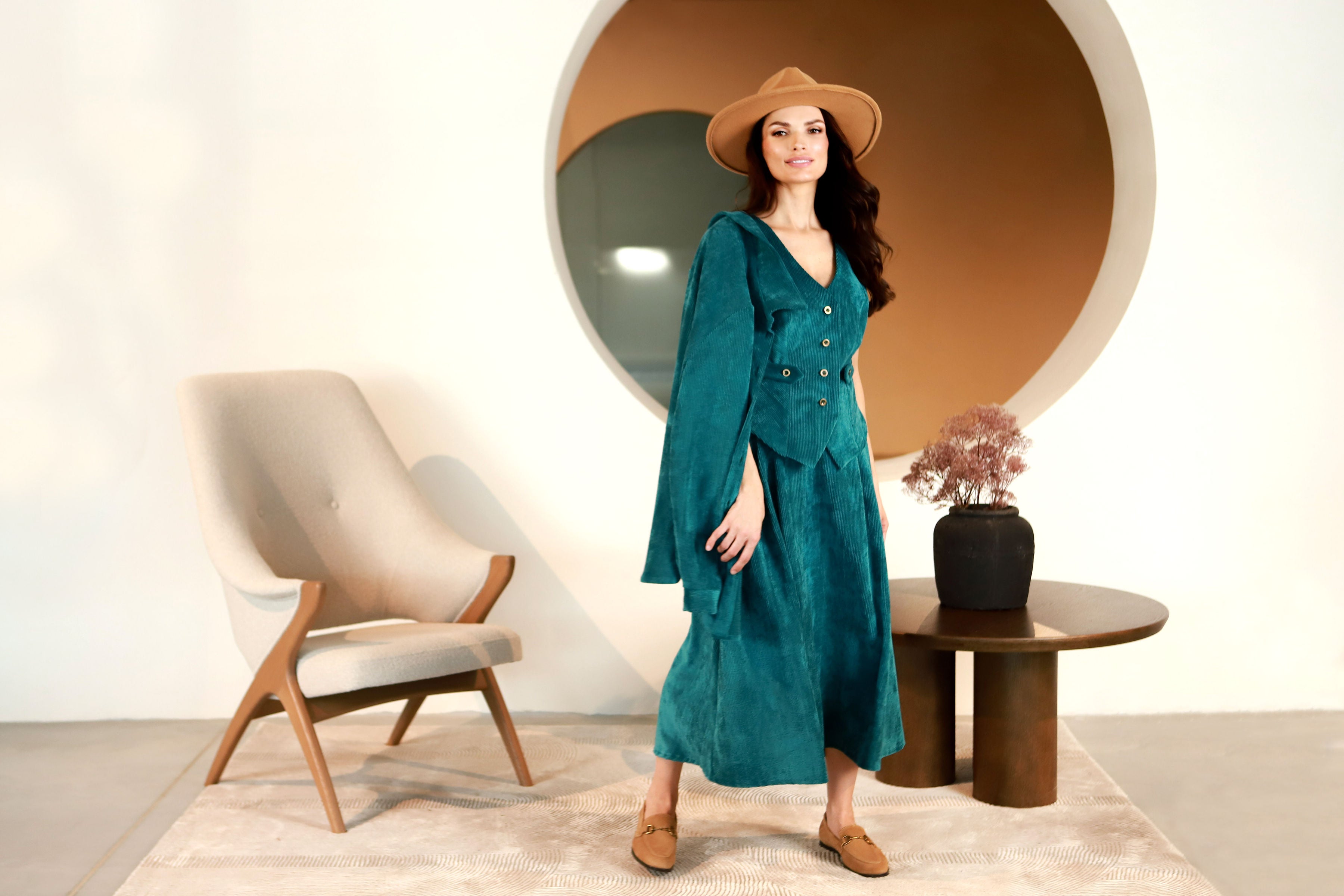 Lega бархатный пиджак "Gerda Turquoise Velvet"