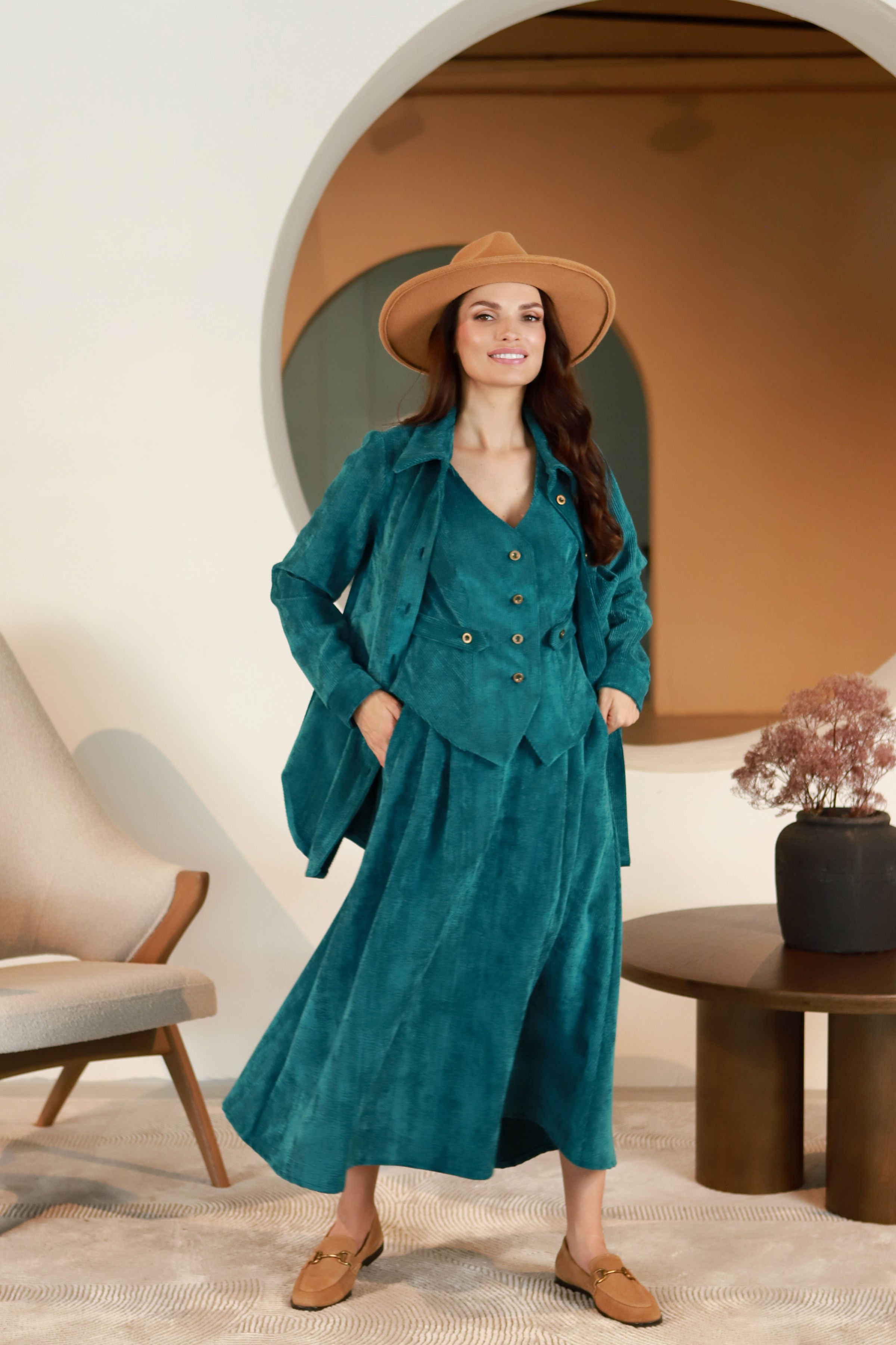 Lega бархатный пиджак "Gerda Turquoise Velvet"