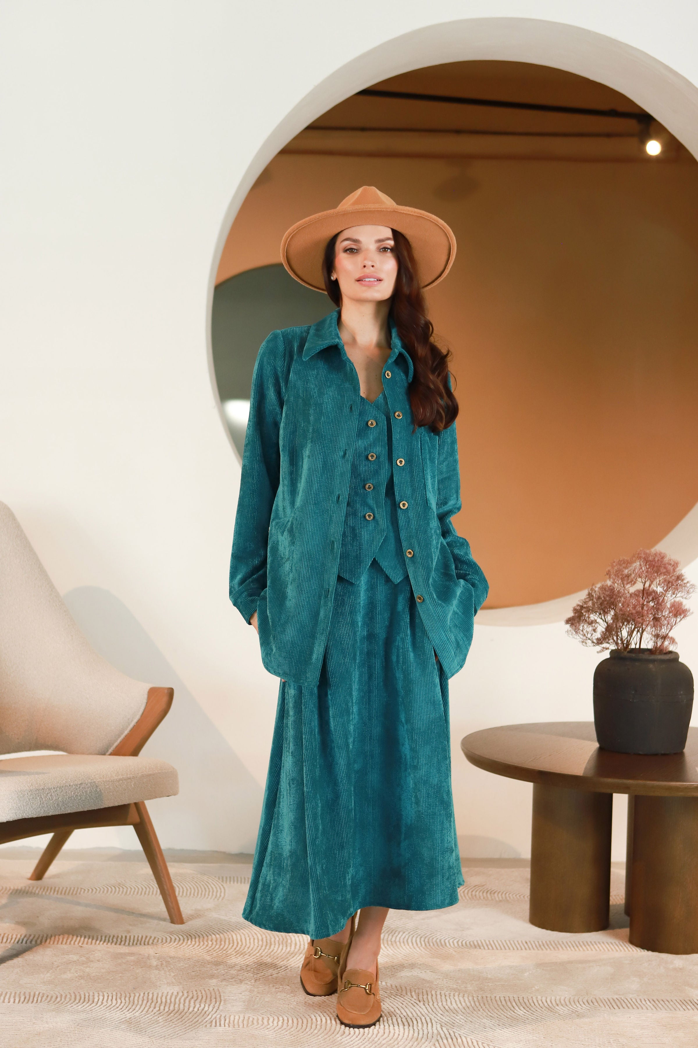 Lega бархатный пиджак "Gerda Turquoise Velvet"