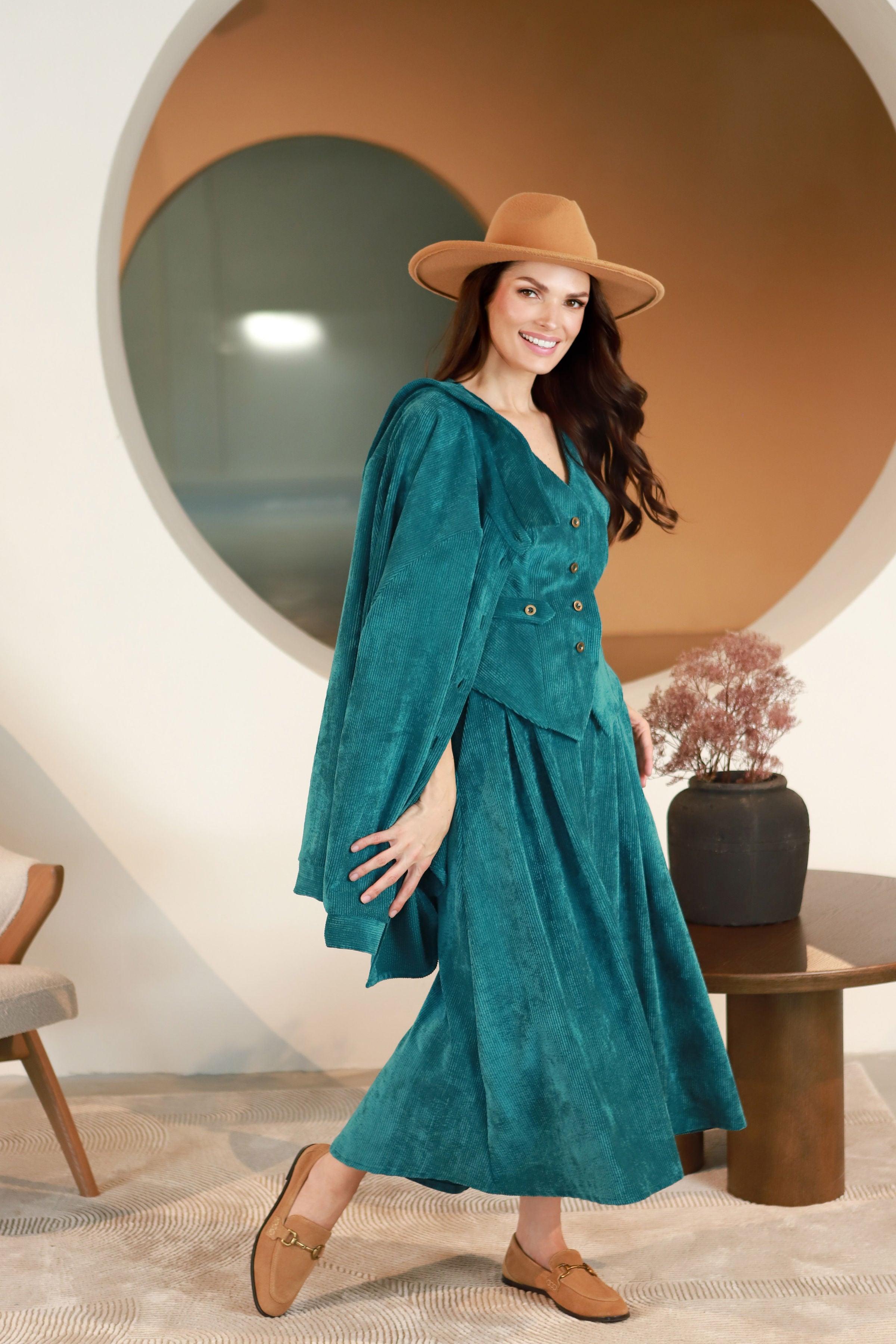 Lega бархатный жилет "Siena Turquoise Velvet"