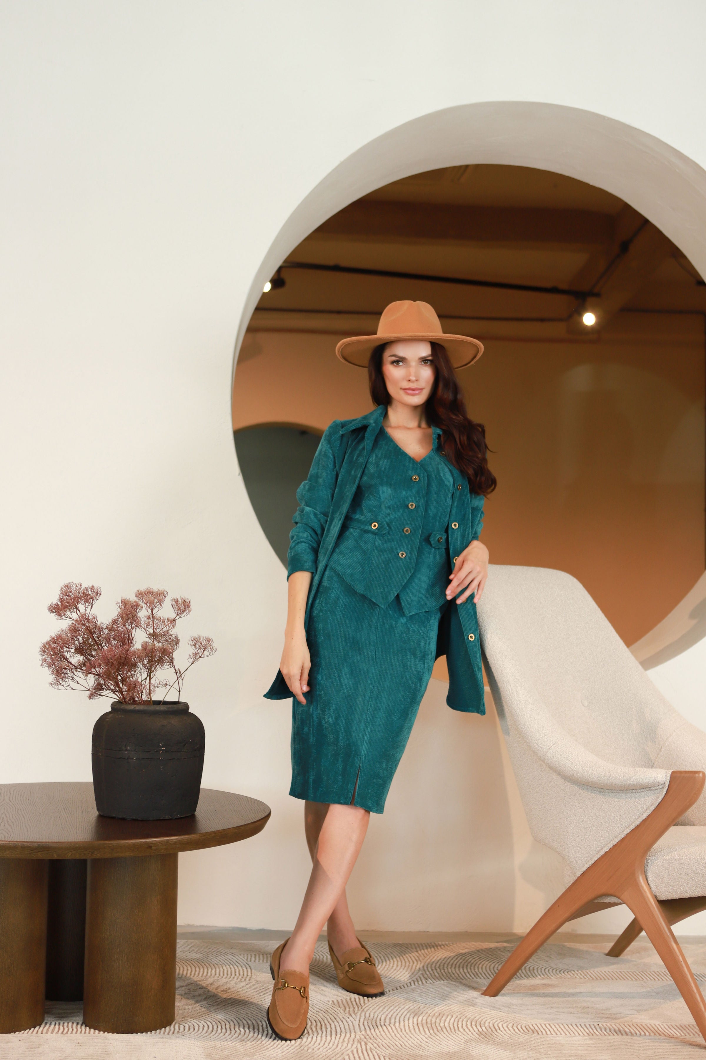 Lega бархатный пиджак "Gerda Turquoise Velvet"