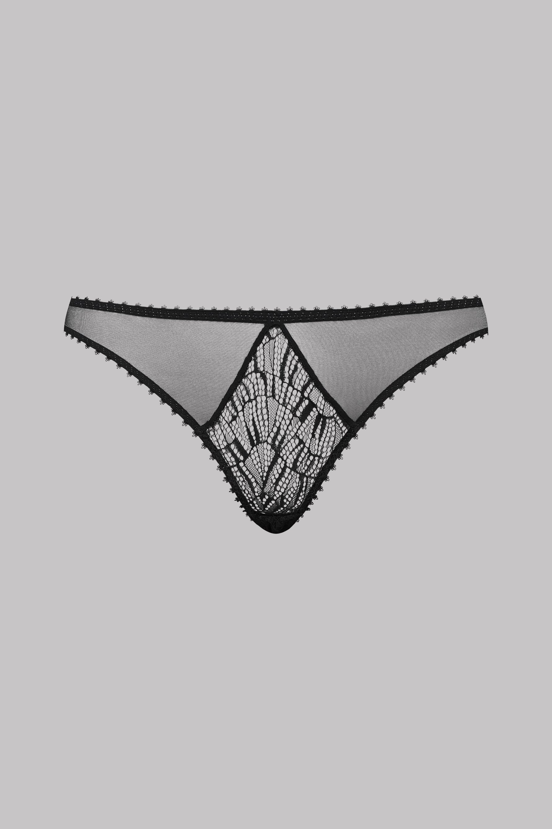 Maison Close perregimos nėriniuotos kelnaitės "Accroche Coeur Black"