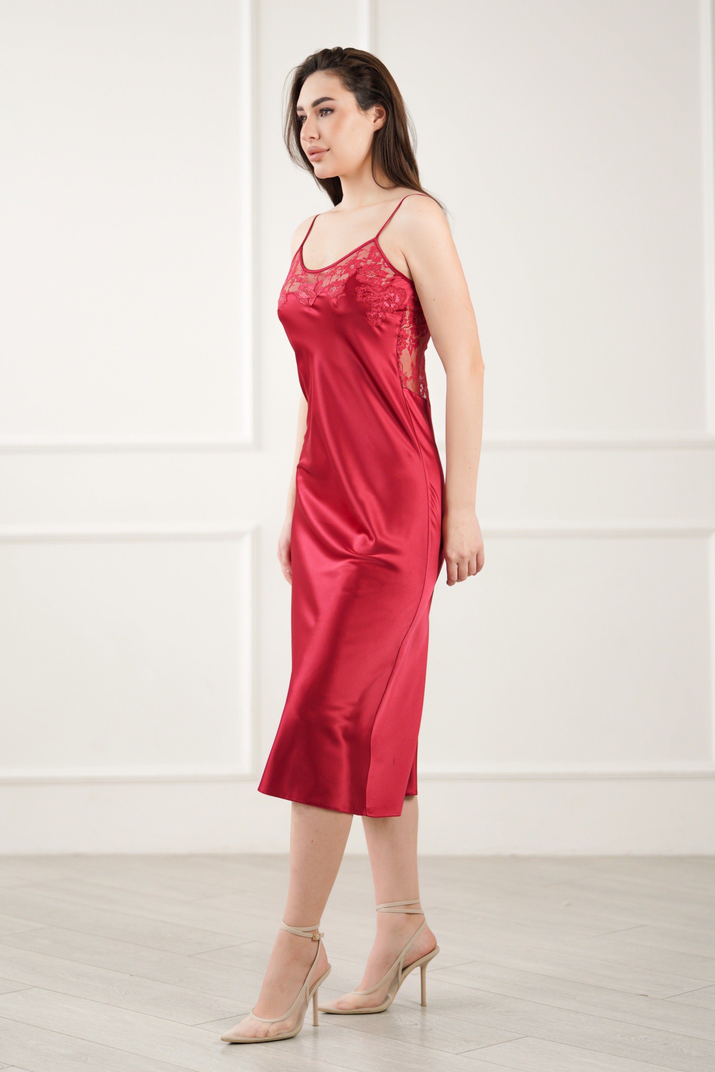 šilkiniai moteriški naktinukai