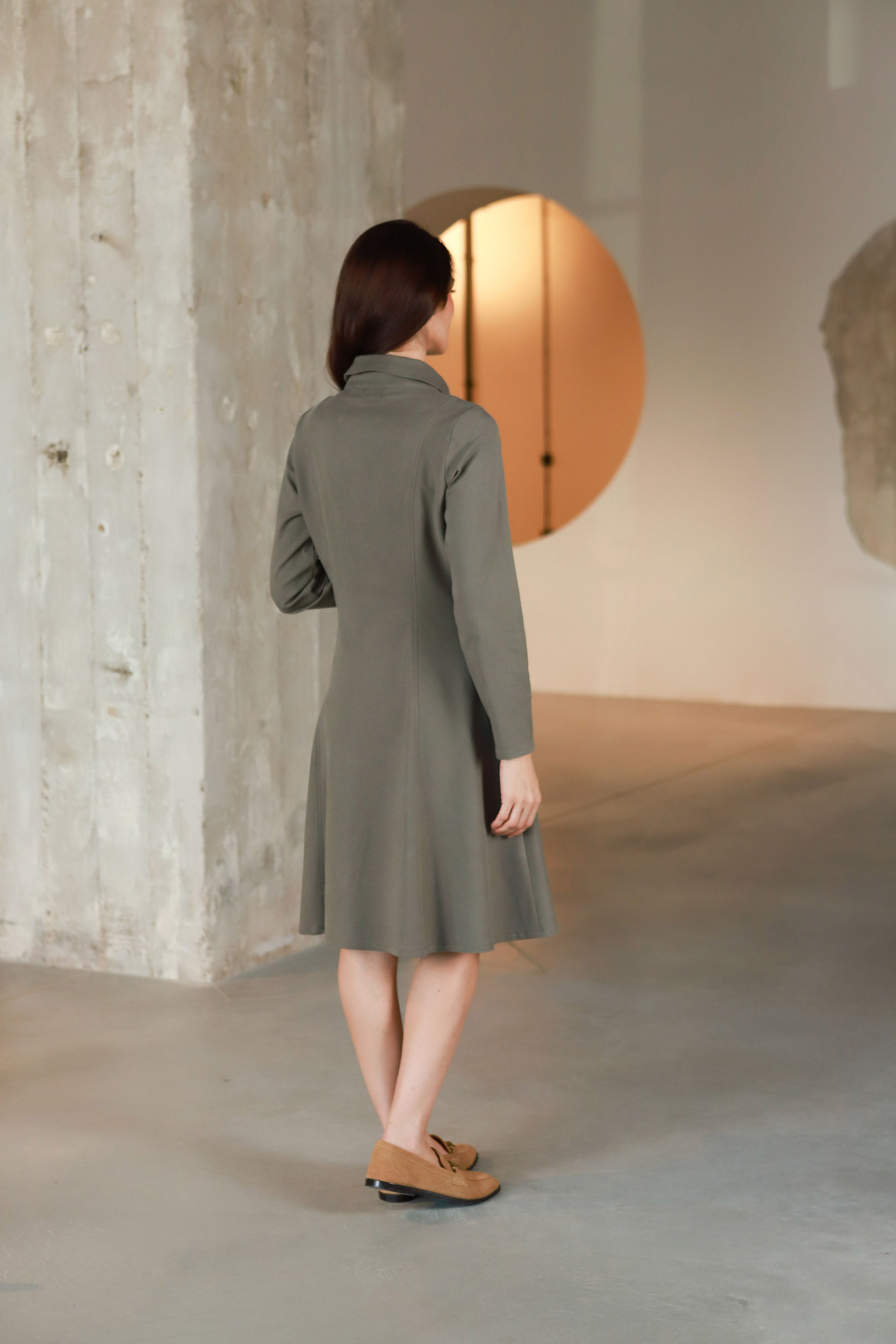 Lega Waisted Dress Michelle Grey