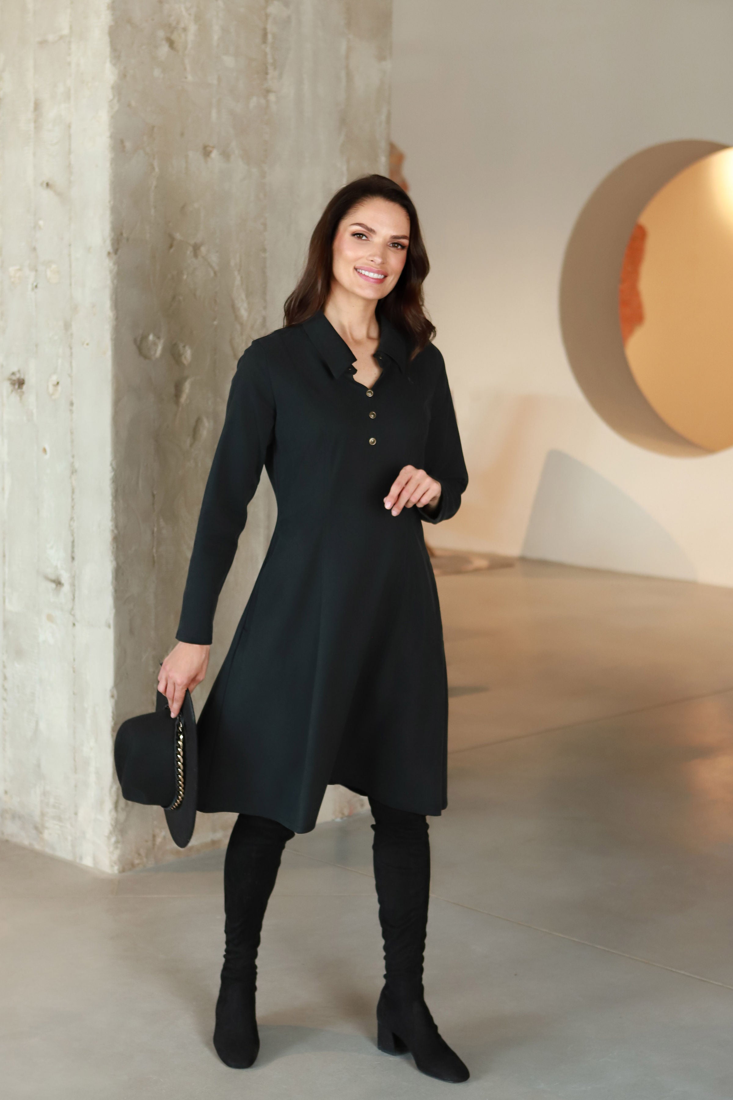 Lega įliemenuota suknelė "Michelle Graphite Black"