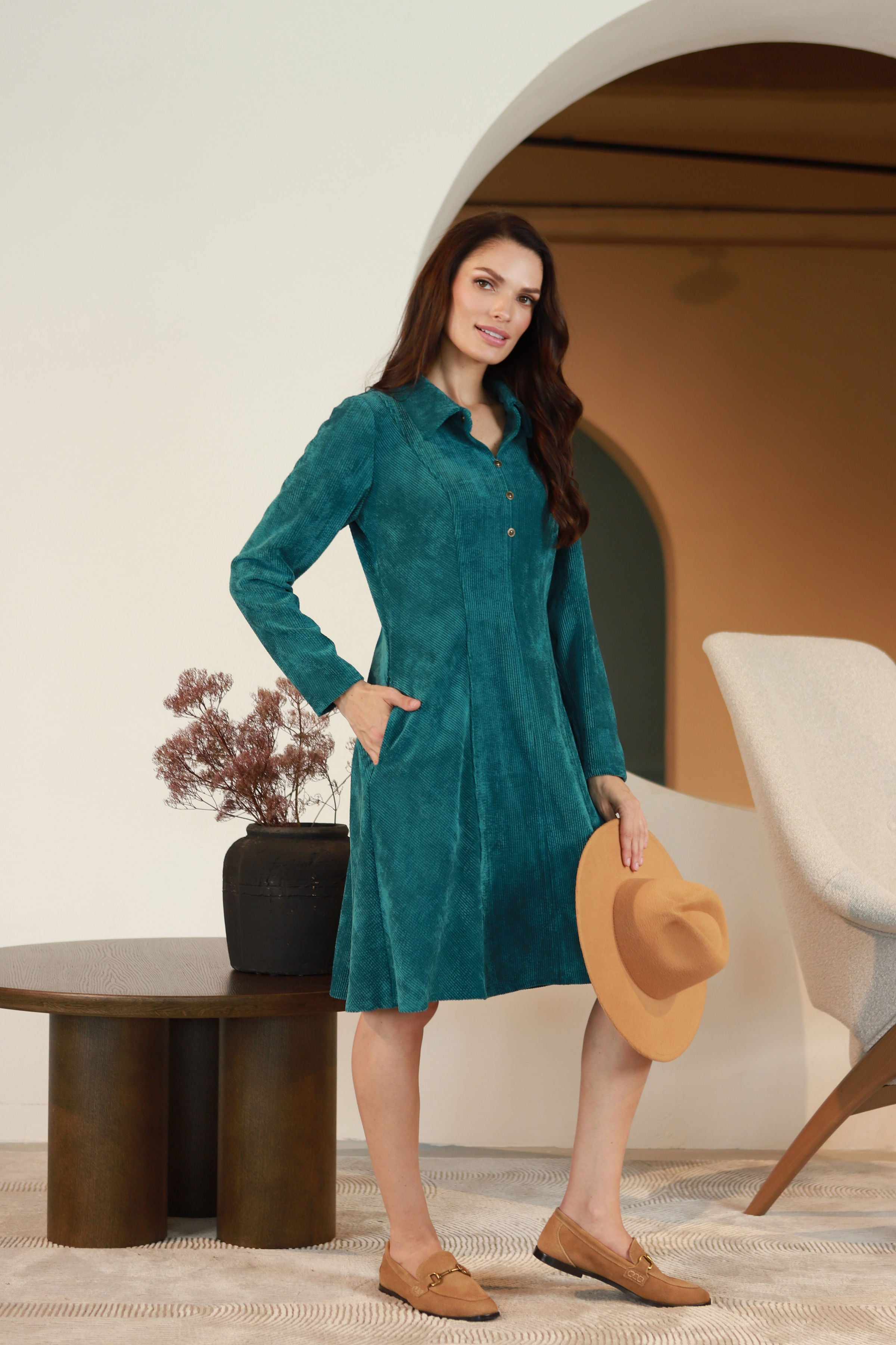 Lega Fitted Velvet Dress Noemi Turquoise