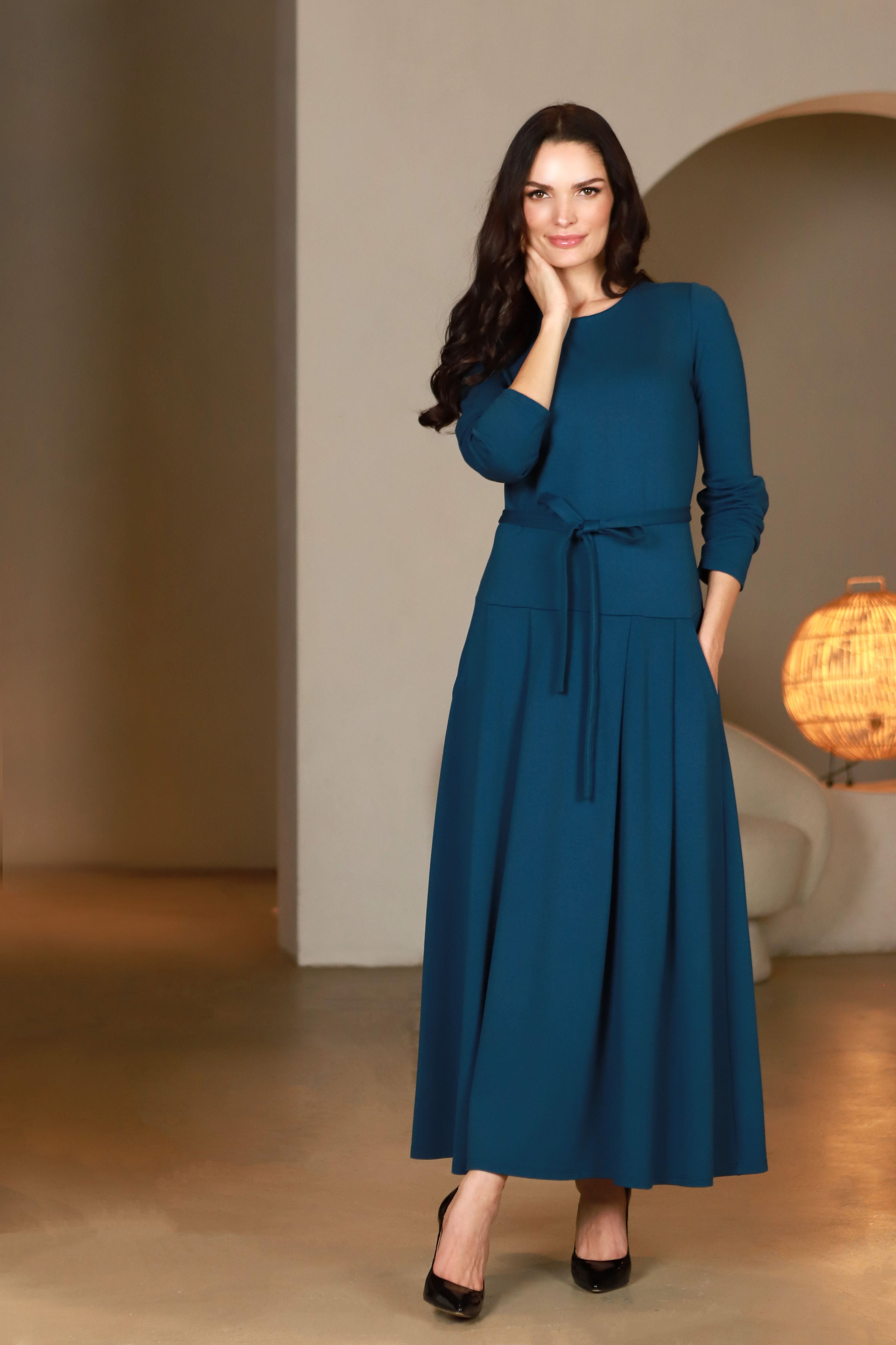 Lega длинное платье из вискозы 