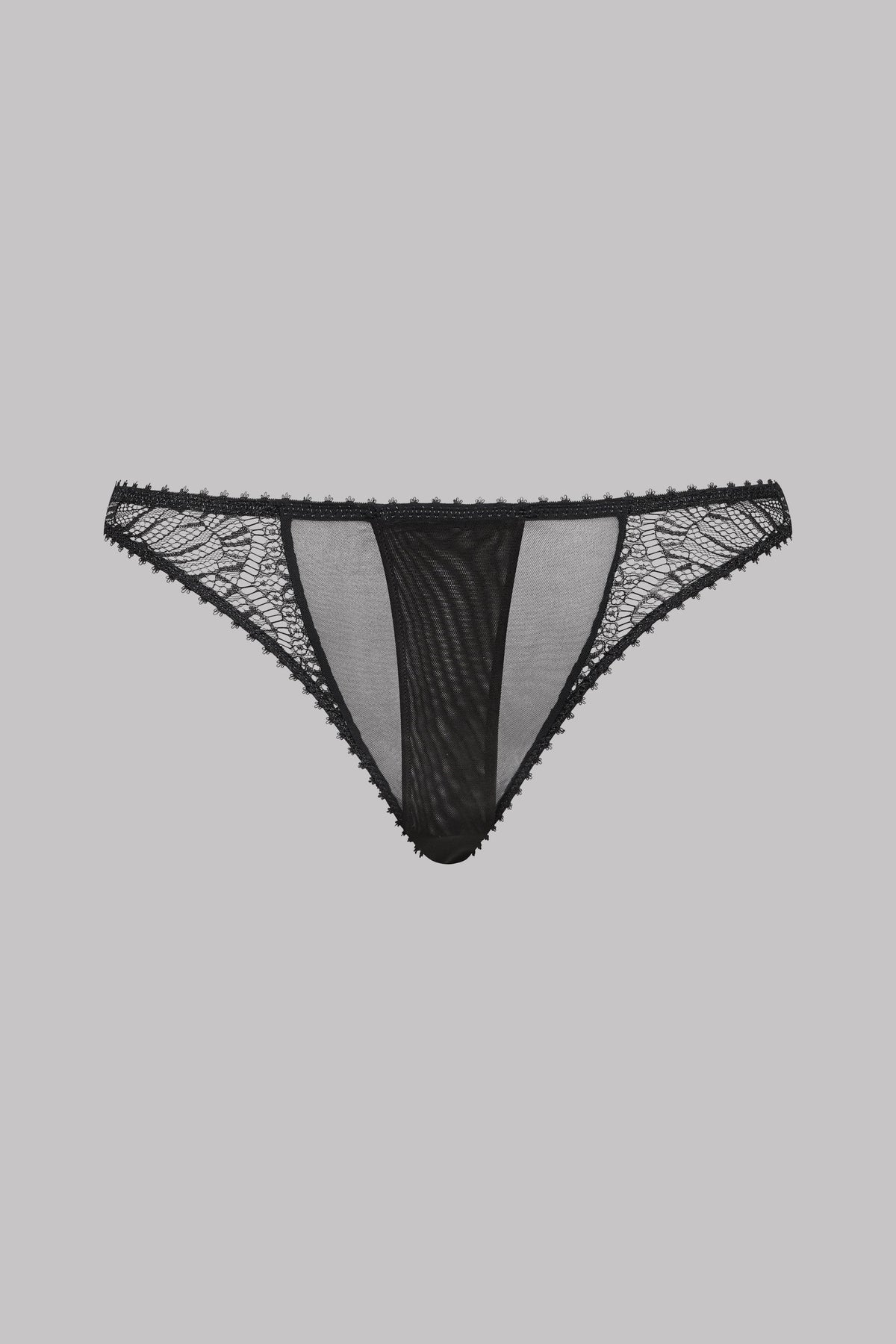 Maison Close kelnaitės stringai su nėriniais "Accroche Coeur Black"